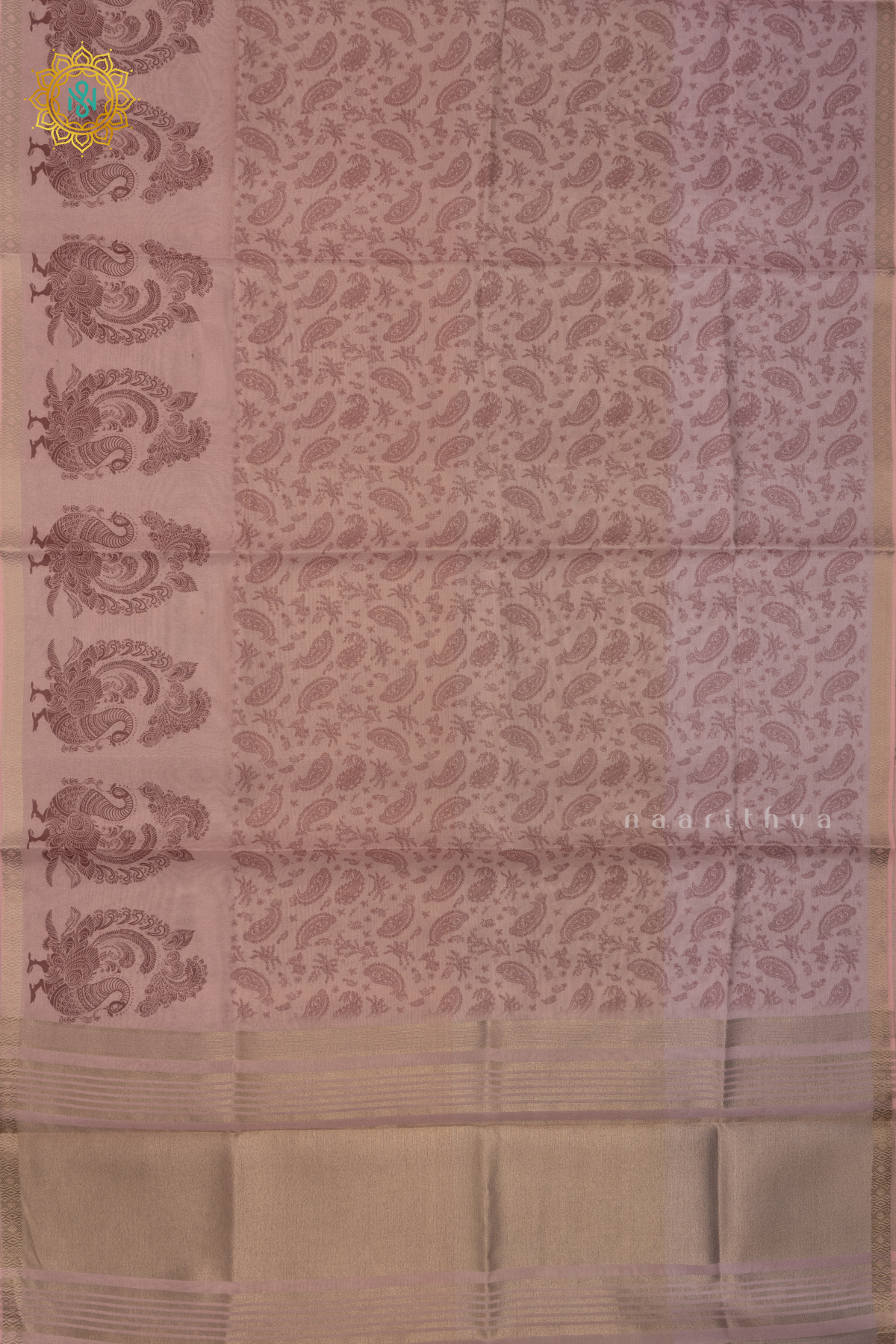 PEACH WITH BROWN - SEMI TISSUE