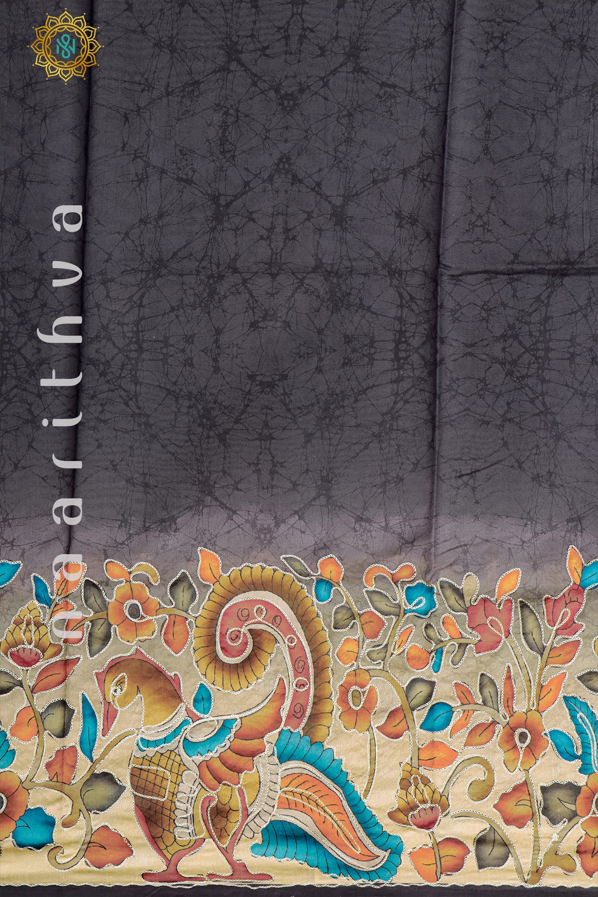 BLACK - SEMI TUSSAR SILK