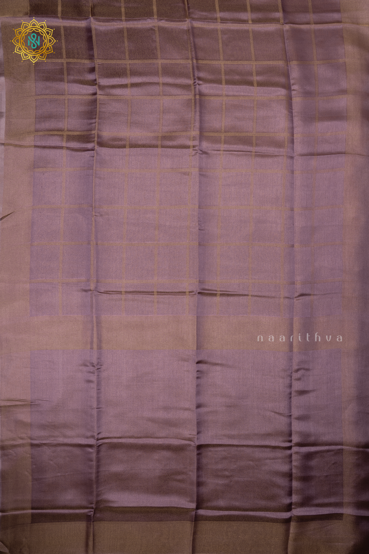 Lavender Semi Tissue Saree With Plain Tissue Body And Border