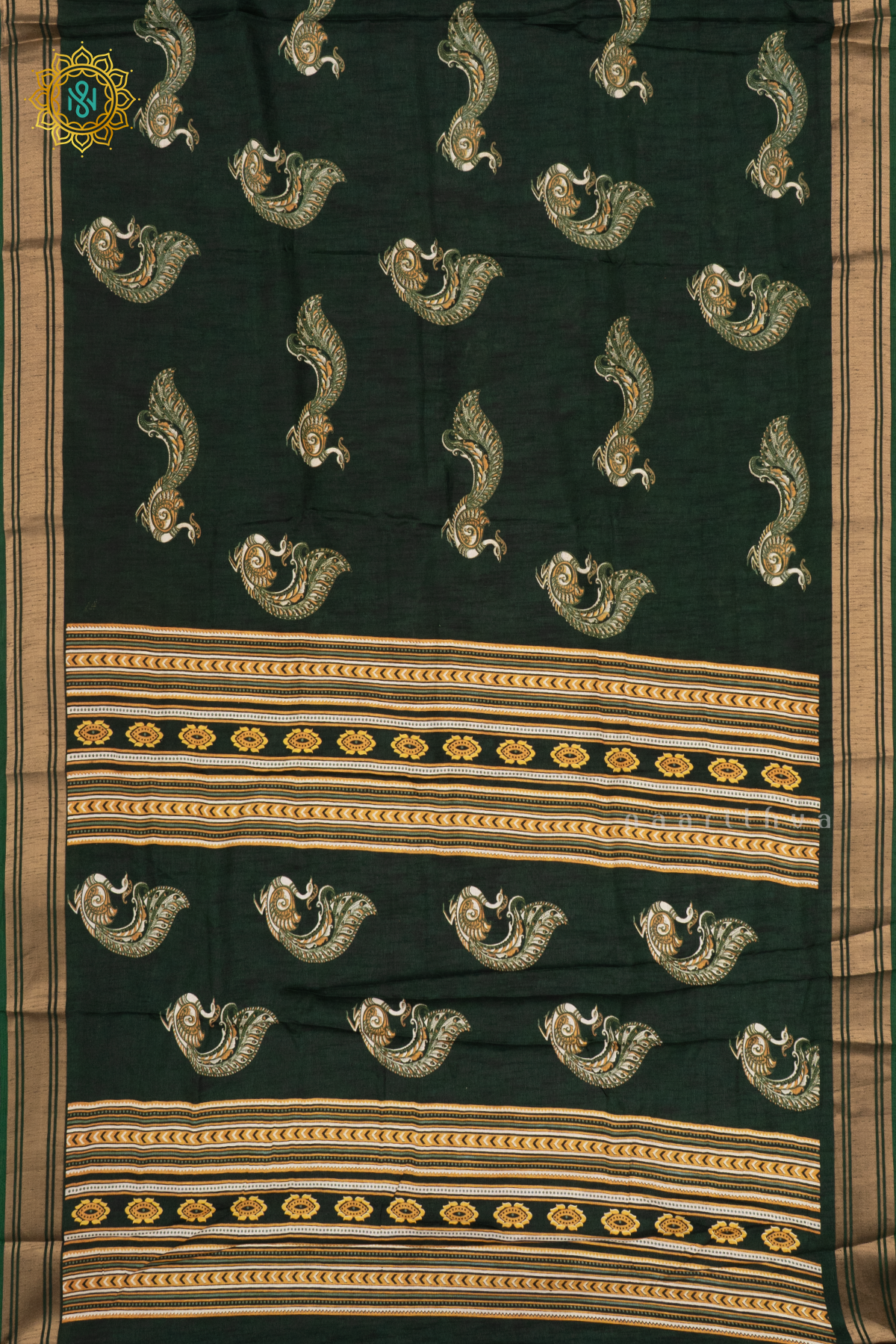 BOTTLE GREEN - SEMI DOLA SILK