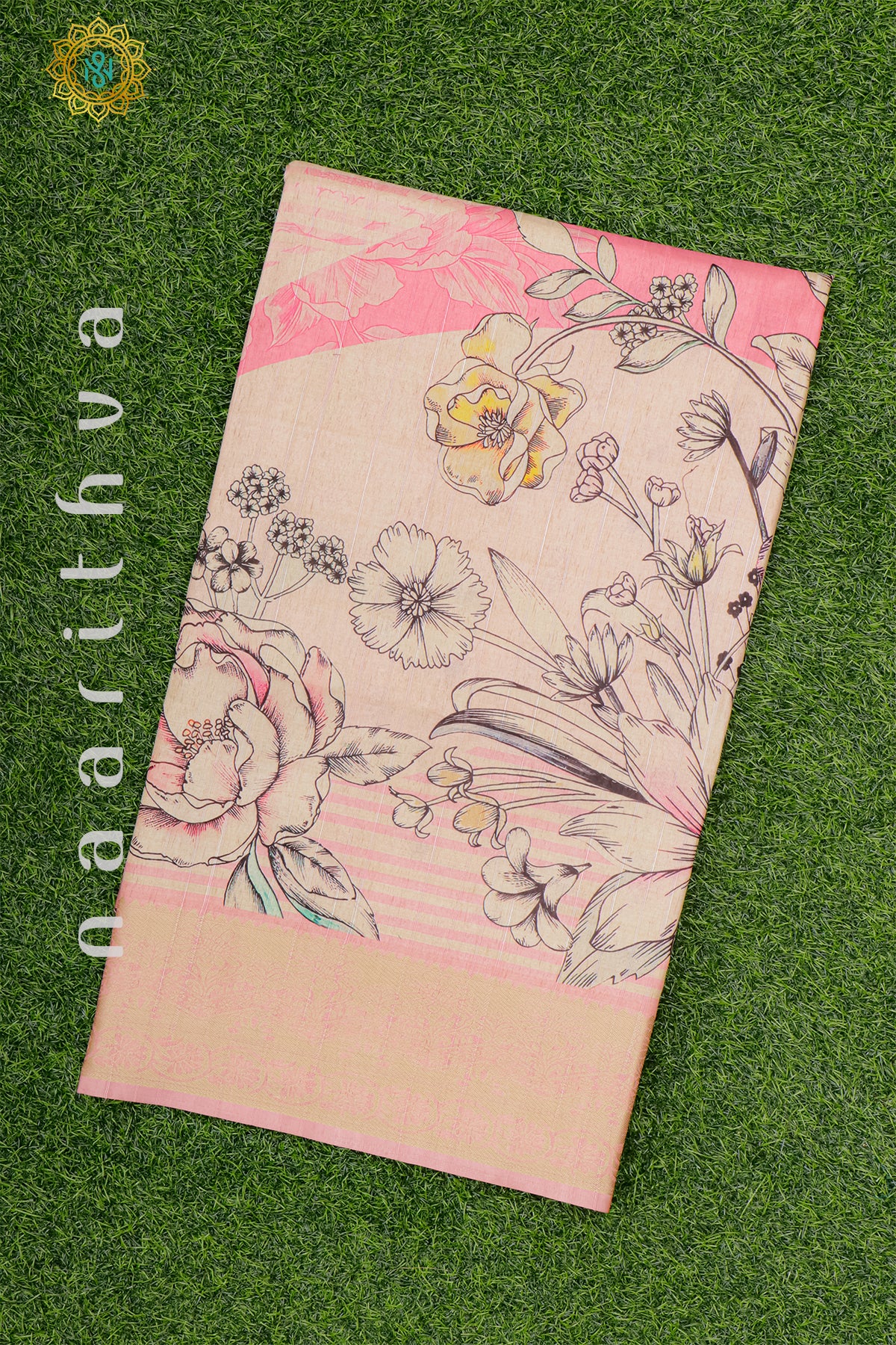 PEACH - SEMI KOTHA CREPE