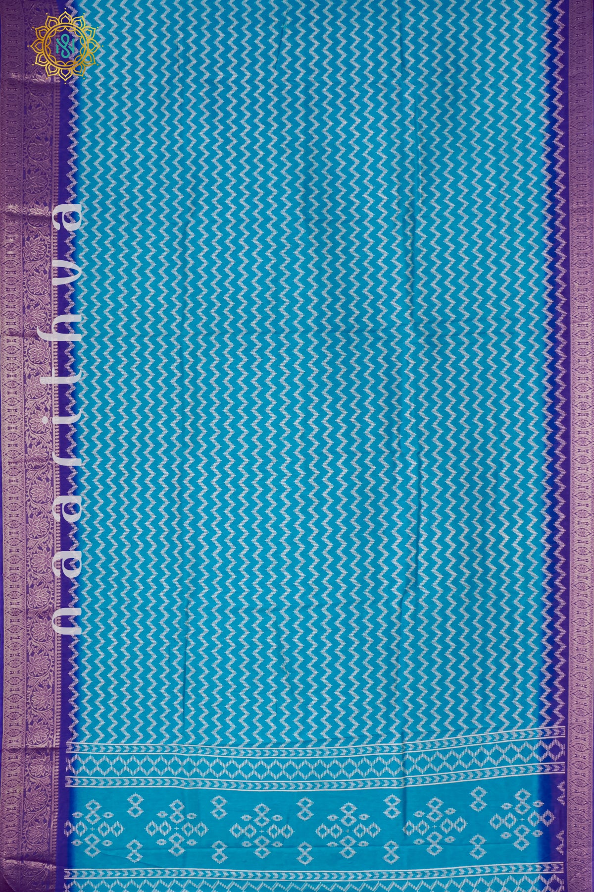 SKY BLUE WITH PURPLE - BUTTER CREPE