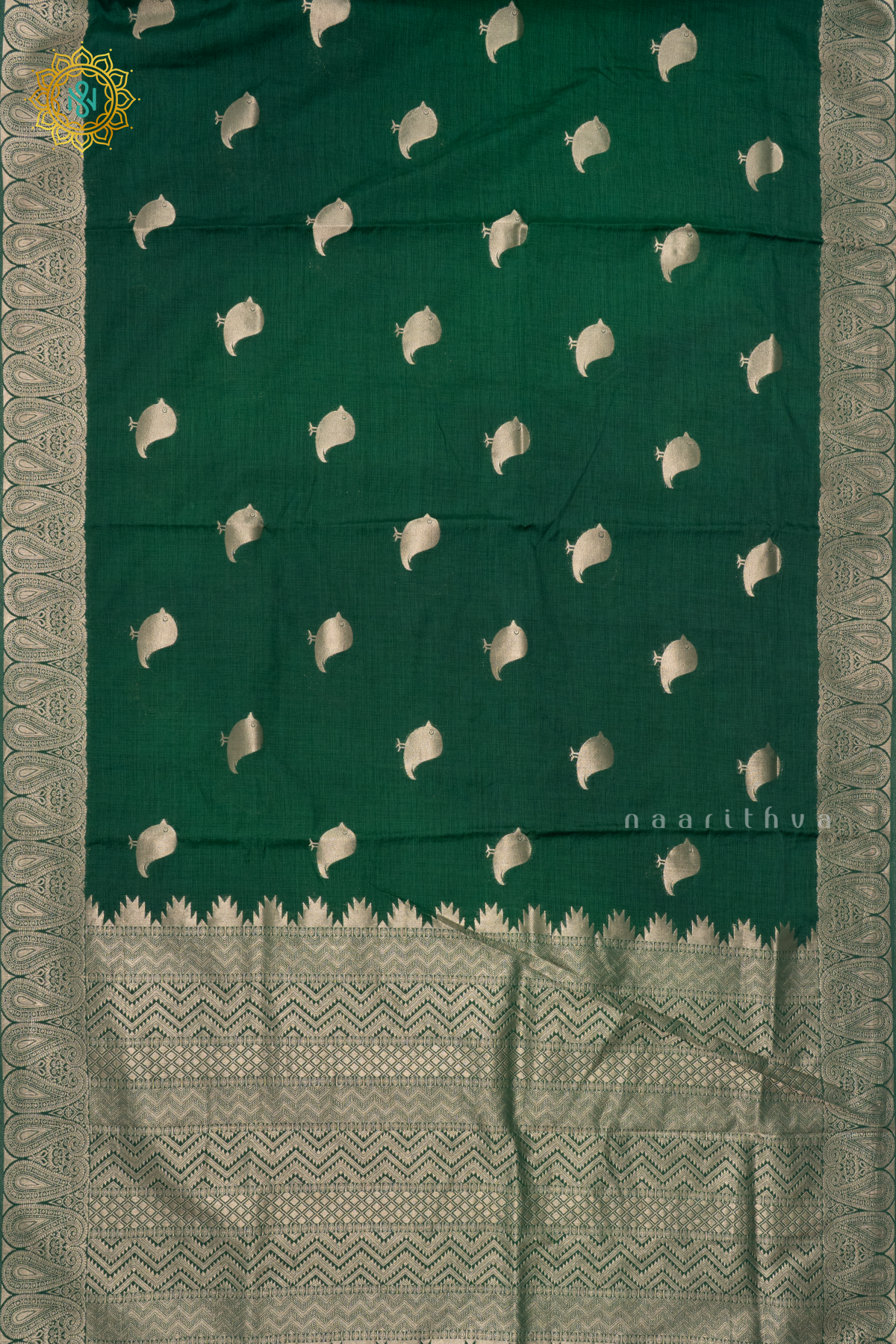 GREEN - CHANDERI SILK COTTON