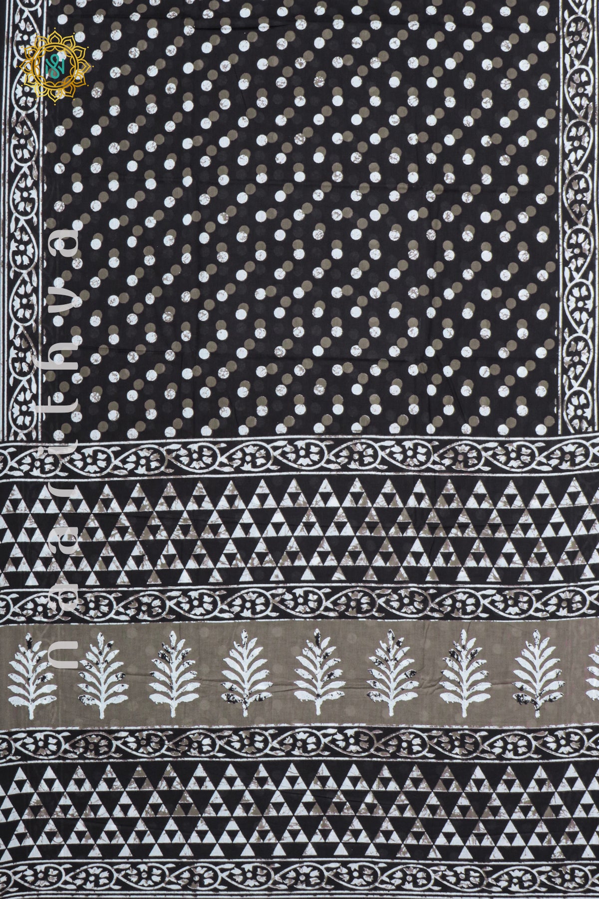 BLACK WITH WHITE - MUL COTTON