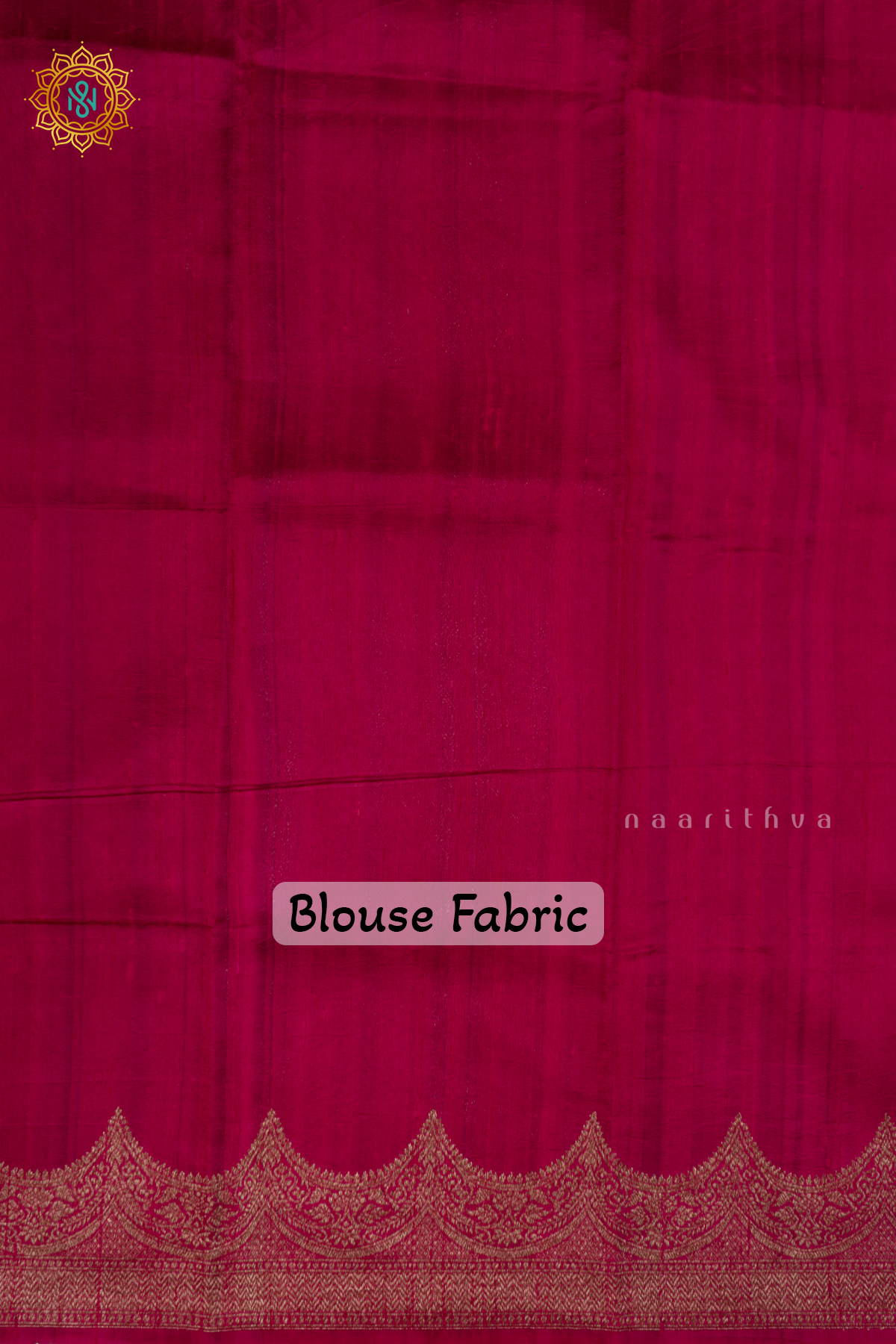 Deep Purple - Pure Banarasi Raw Silk Saree With Allover Zari Stripes And Scallop Border