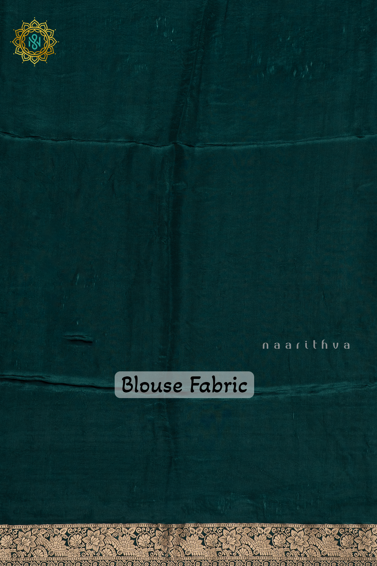 AQUA GREEN WITH BOTTLE GREEN - SATIN CREPE