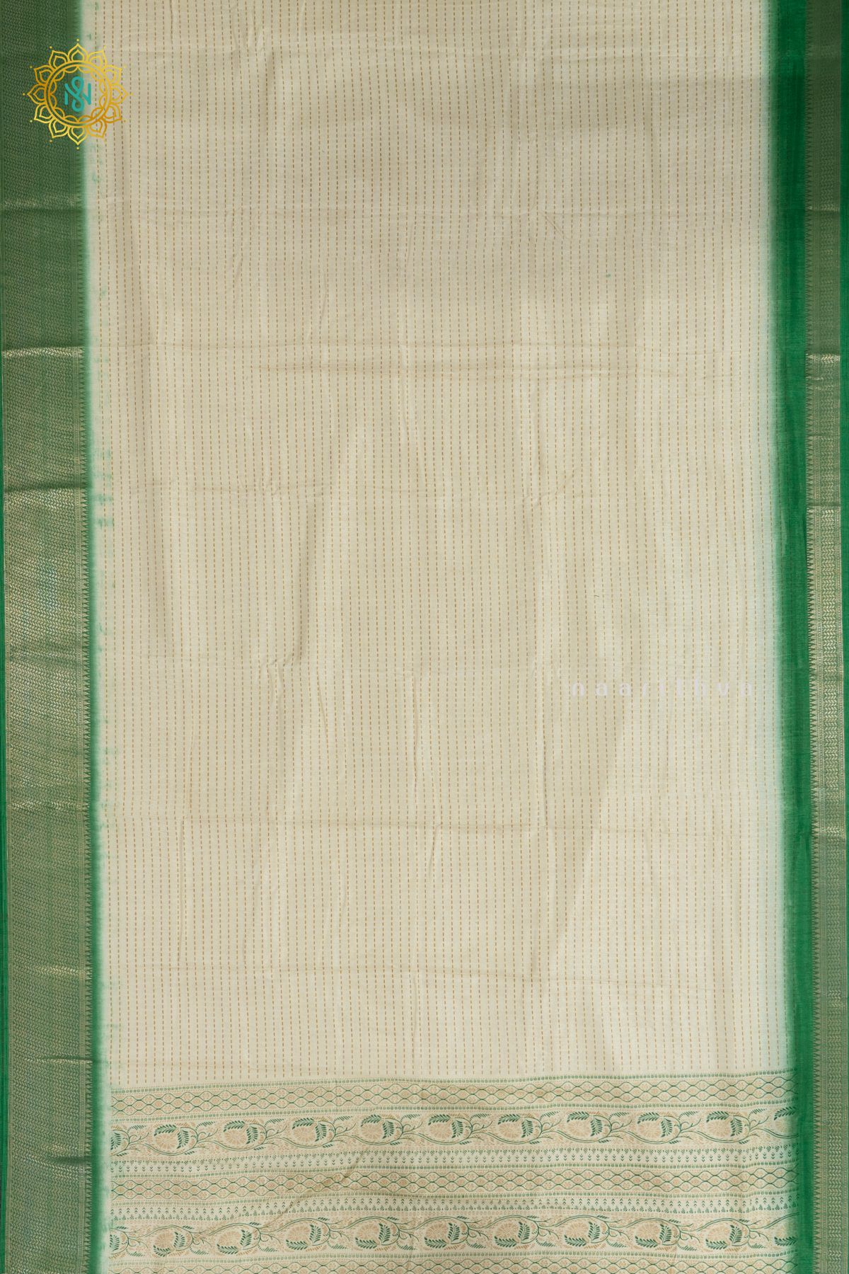 WHITE WITH GREEN - DOLA SILK