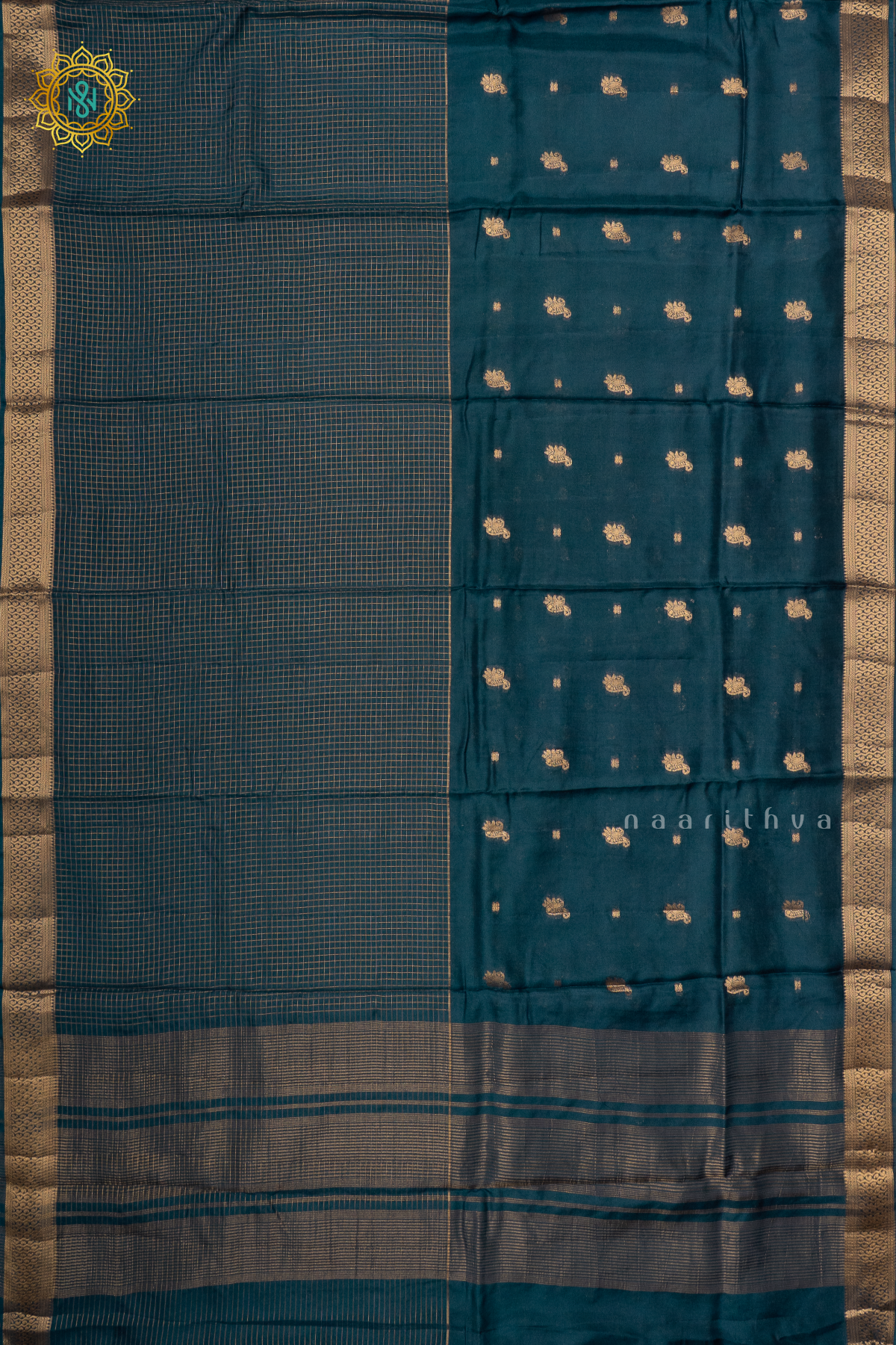 PEACOCK BLUE - SEMI CREPE SILK