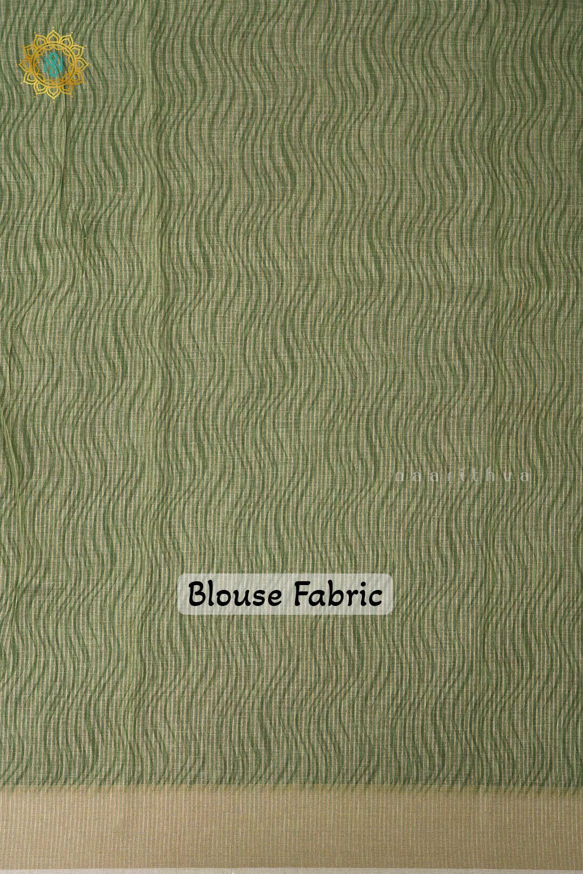 OFF WHITE WITH PISTA GREEN - LINEN BY COTTON