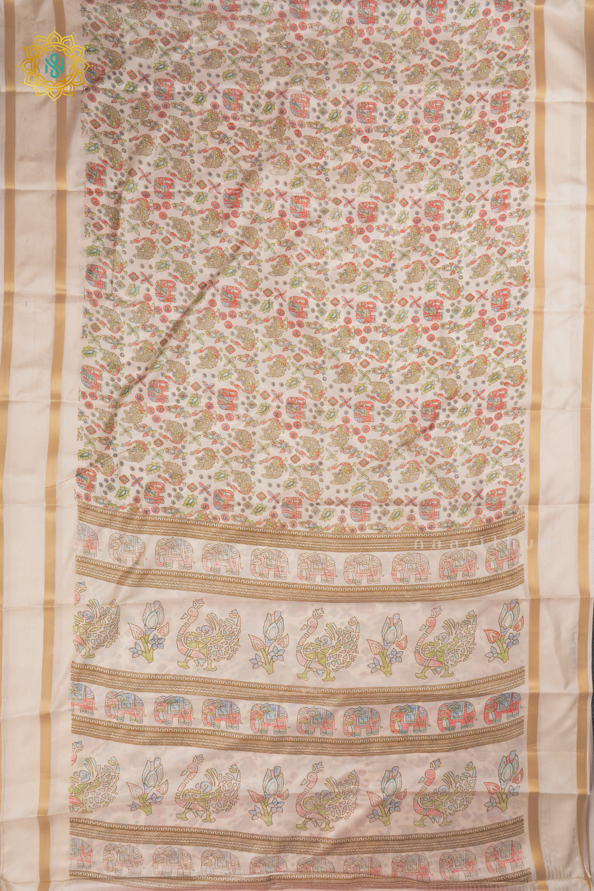 WHITE - SEMI CREPE SILK