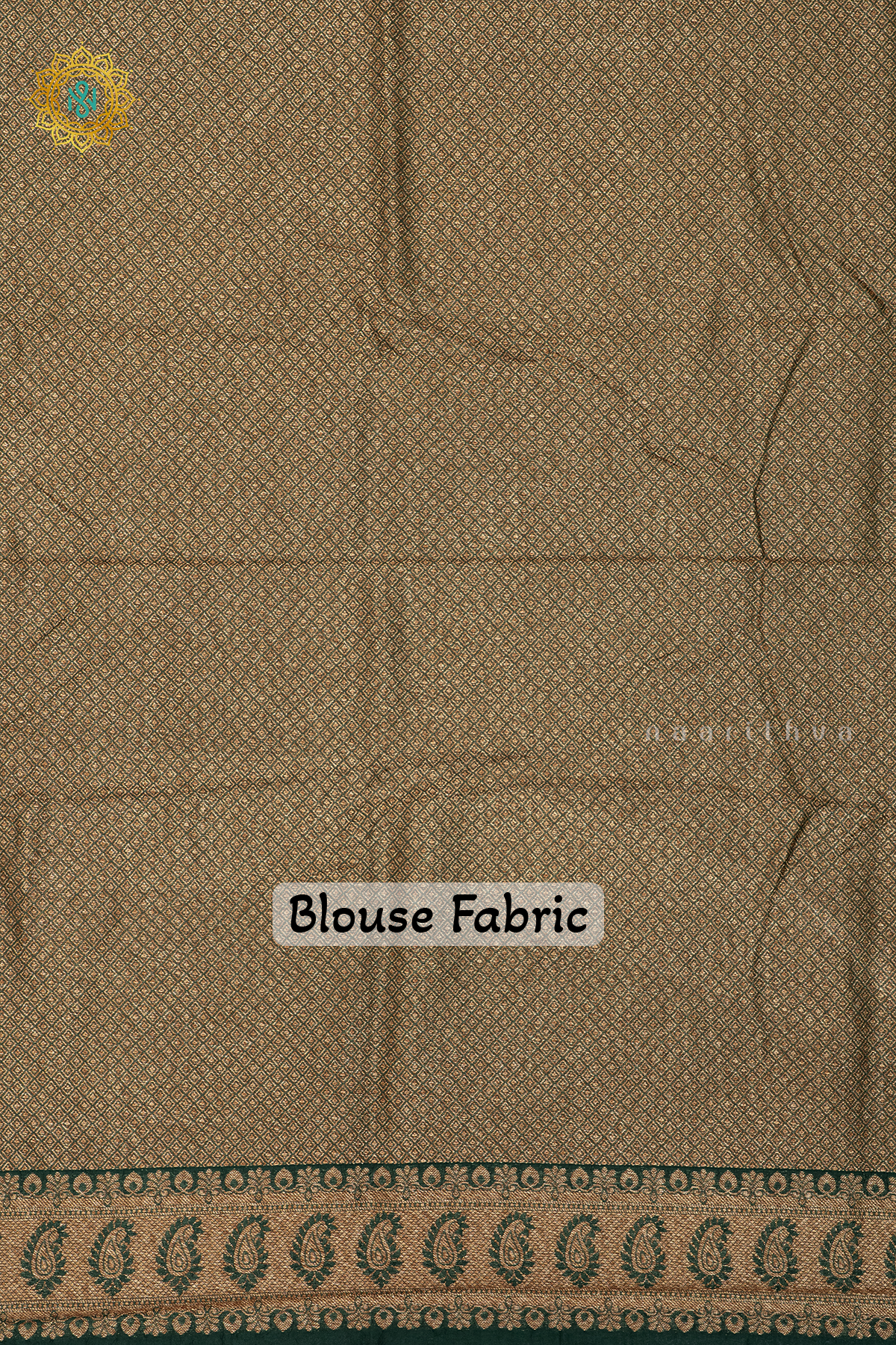 BOTTLE GREEN - SEMI TUSSAR SILK