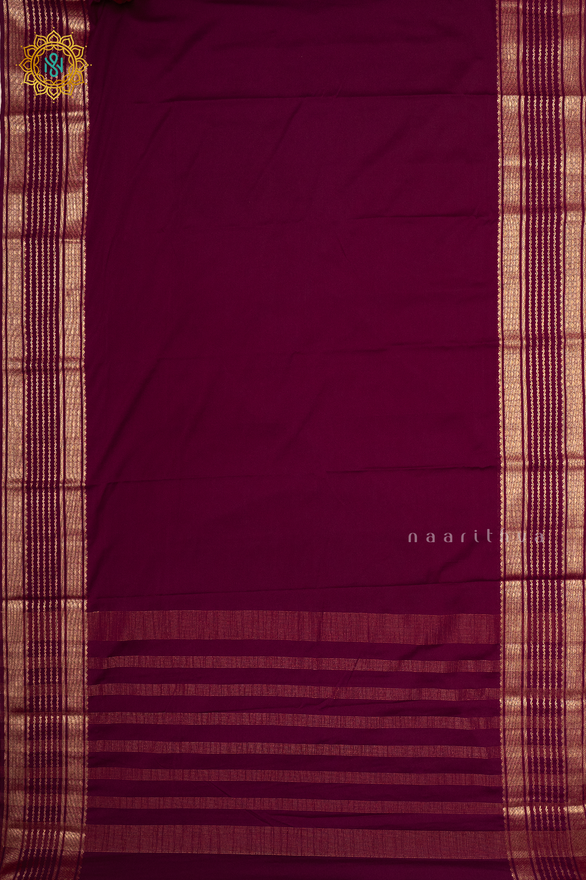 MAROON - SEMI MYSORE CREPE SILK