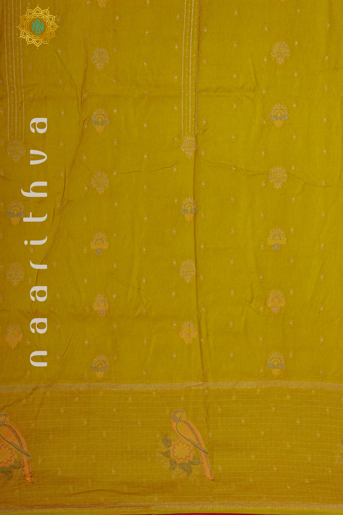 YELLOW WITH RED - DOLA SILK