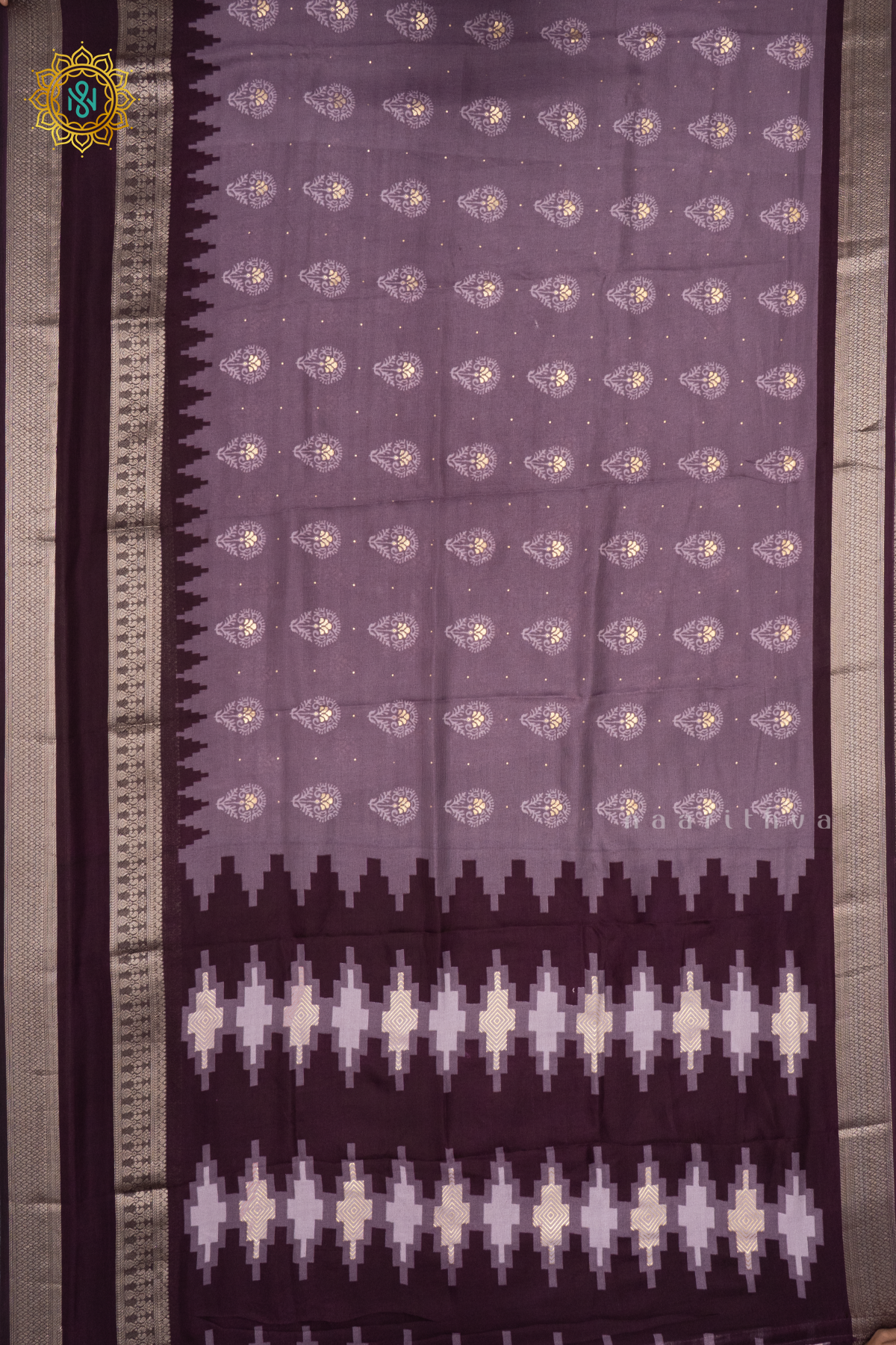 LAVEDNER WITH DEEP WINE - SEMI GEORGETTE