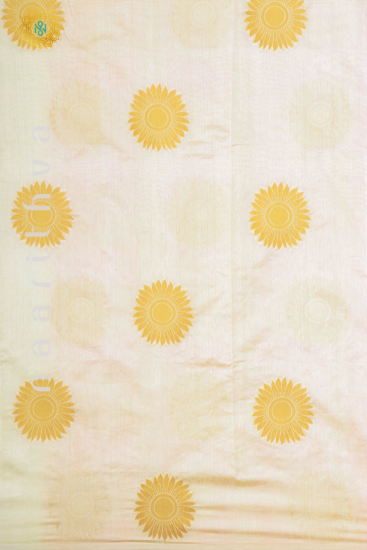 WHITE WITH RED - RAW SILK