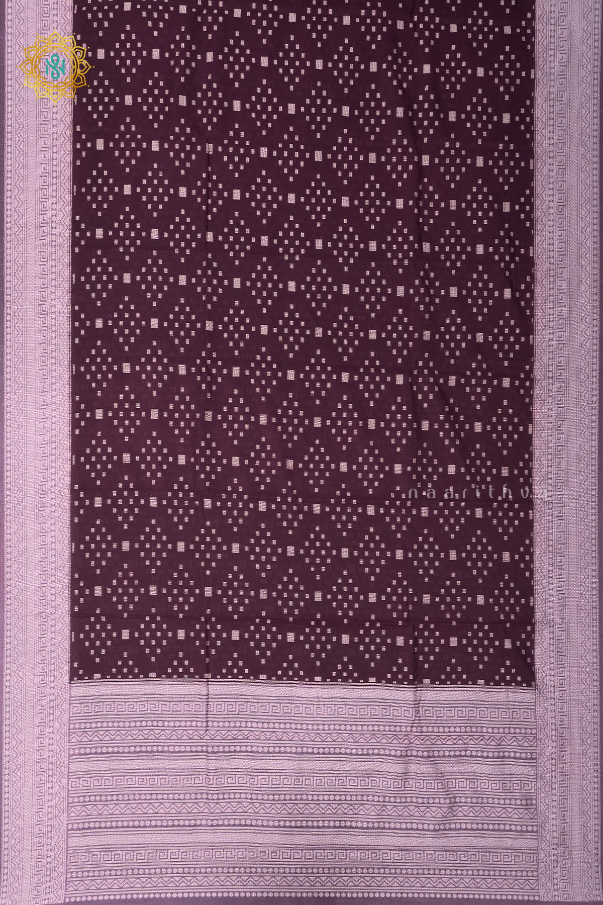 WINE WITH MAUVE - JUTE COTTON