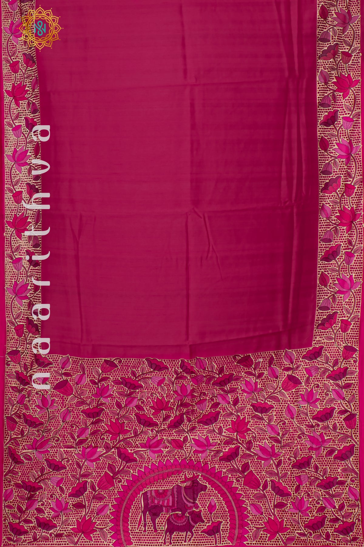 PINK - SEMI TUSSAR SILK WITH EMBROIDERY