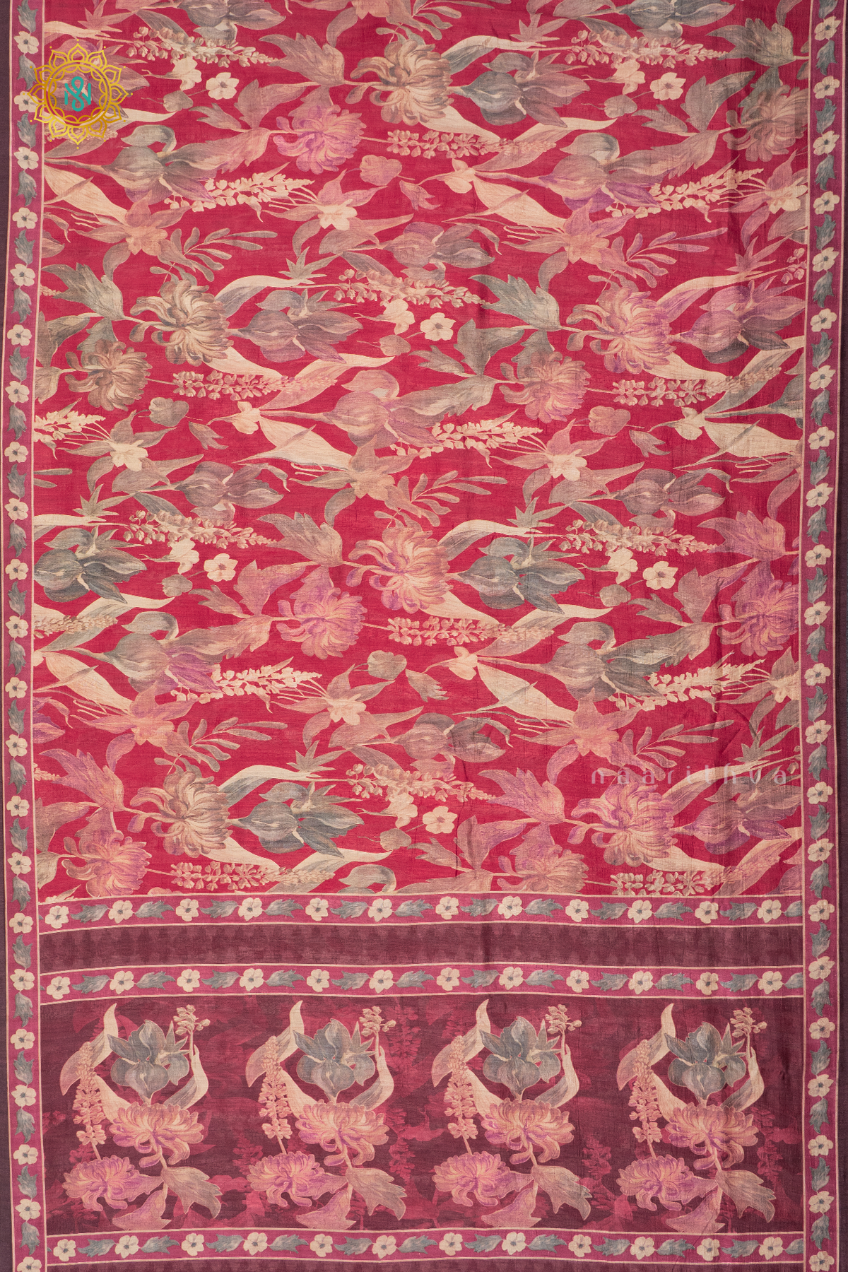 PINKISH RED WITH WINE - SOFT TUSSAR