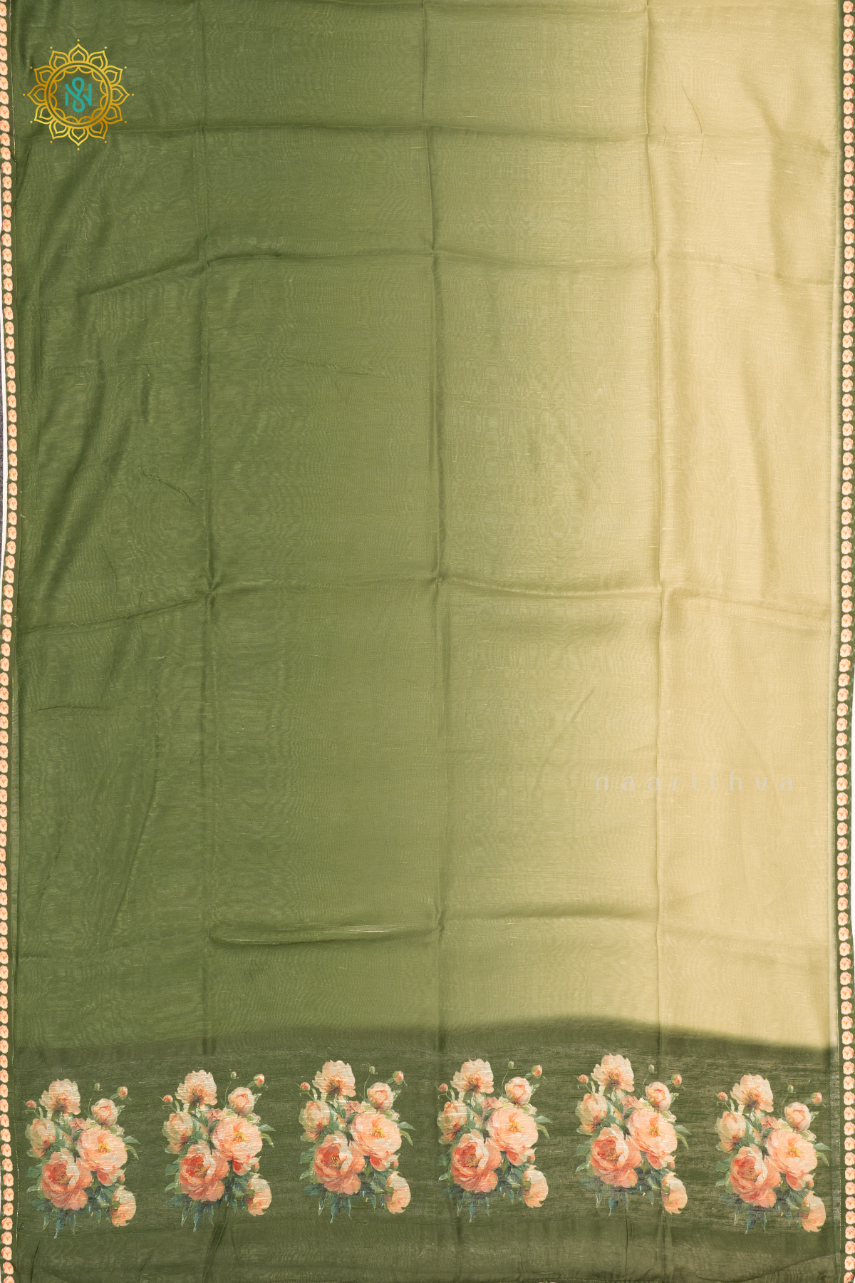 DUAL SHADE OF GREEN - LINEN BY COTTON