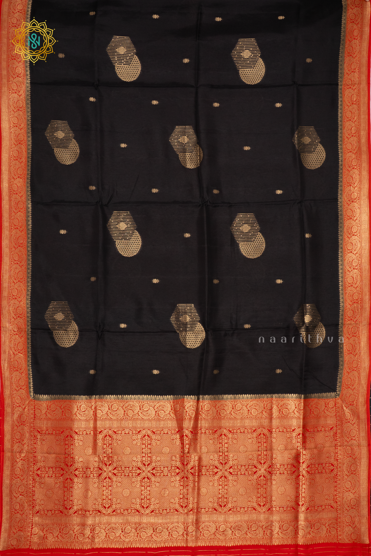 BLACK WITH RED - DOLA SILK