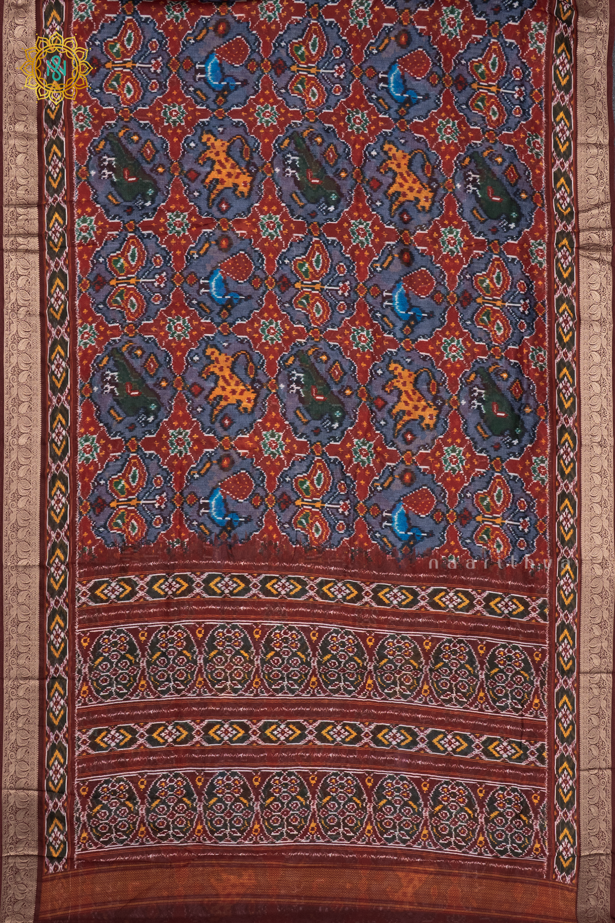 MAROON - SEMI ORGANZA CREPE