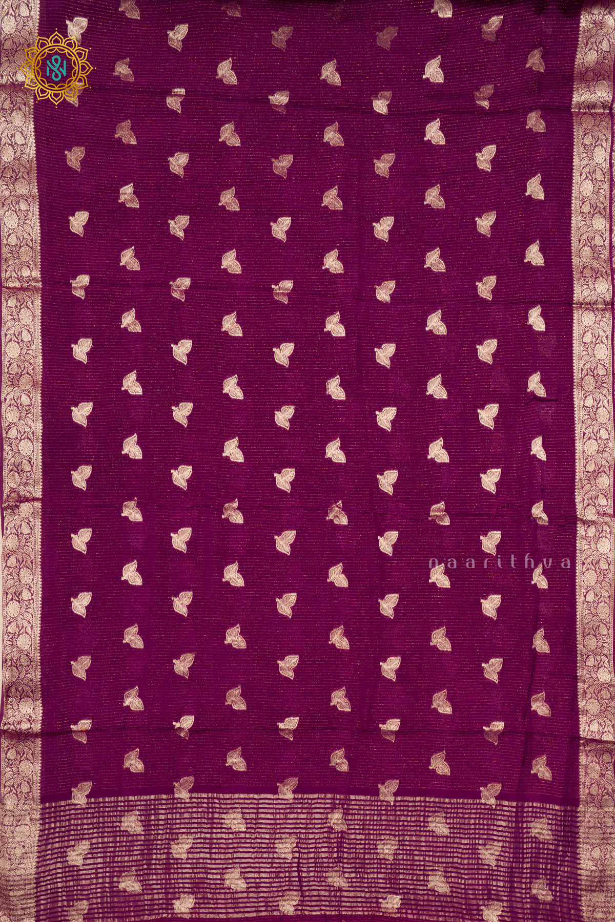 WINE WITH YELLOW - SEMI GEORGETTE