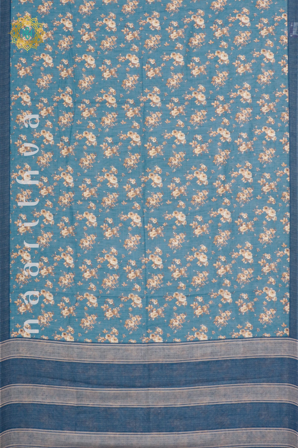 AQUA BLUE - LINEN BY COTTON