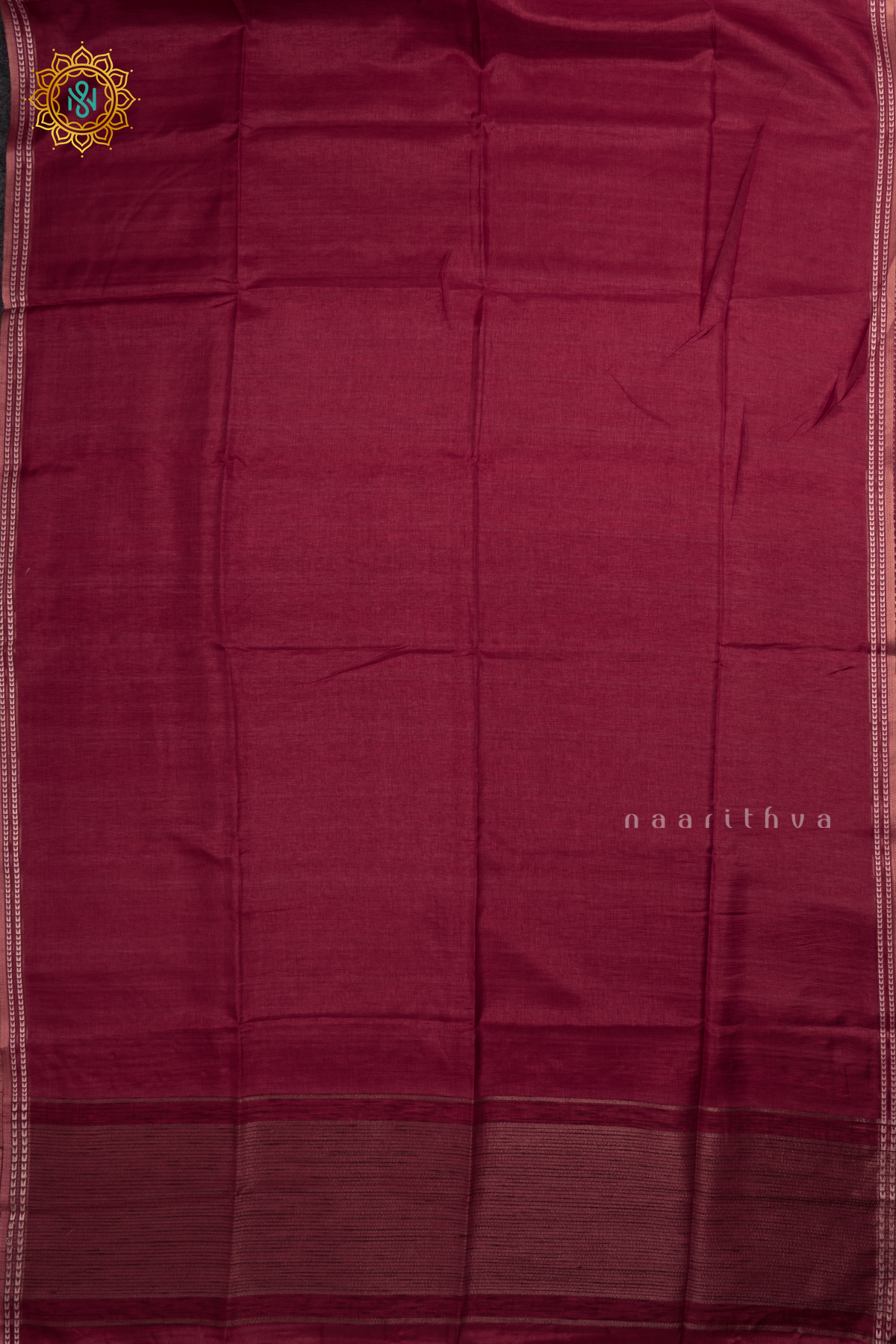 Magenta - Semi Tussar Silk Saree Allover Plain Body with Thread Woven Border, Pallu and Blouse