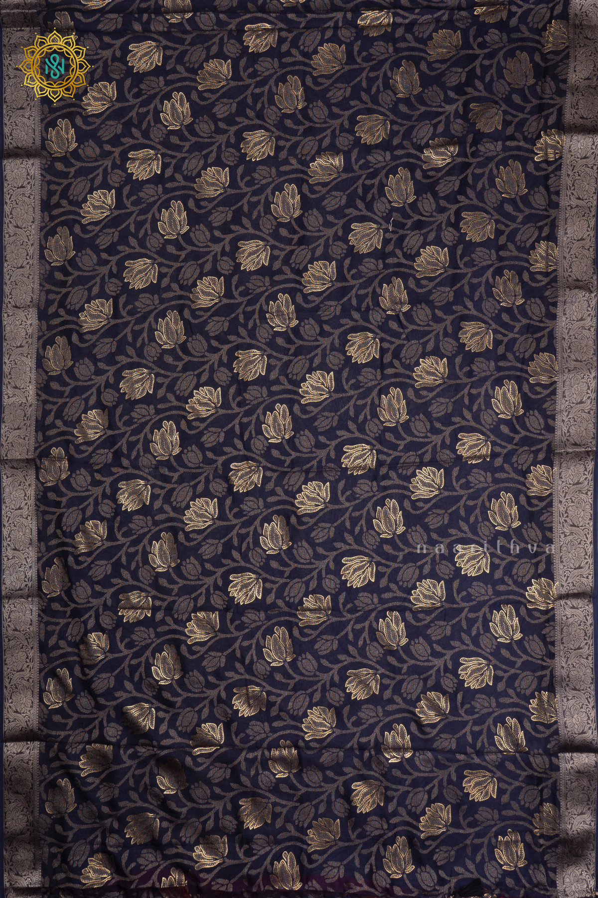 NAVY BLUE - SEMI GEORGETTE