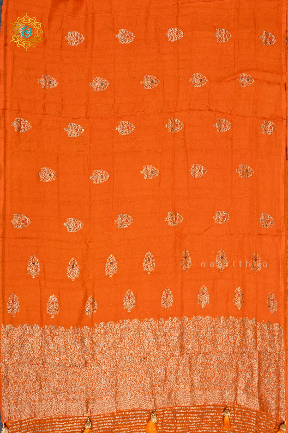 ORANGE - SEMI TUSSAR SILK