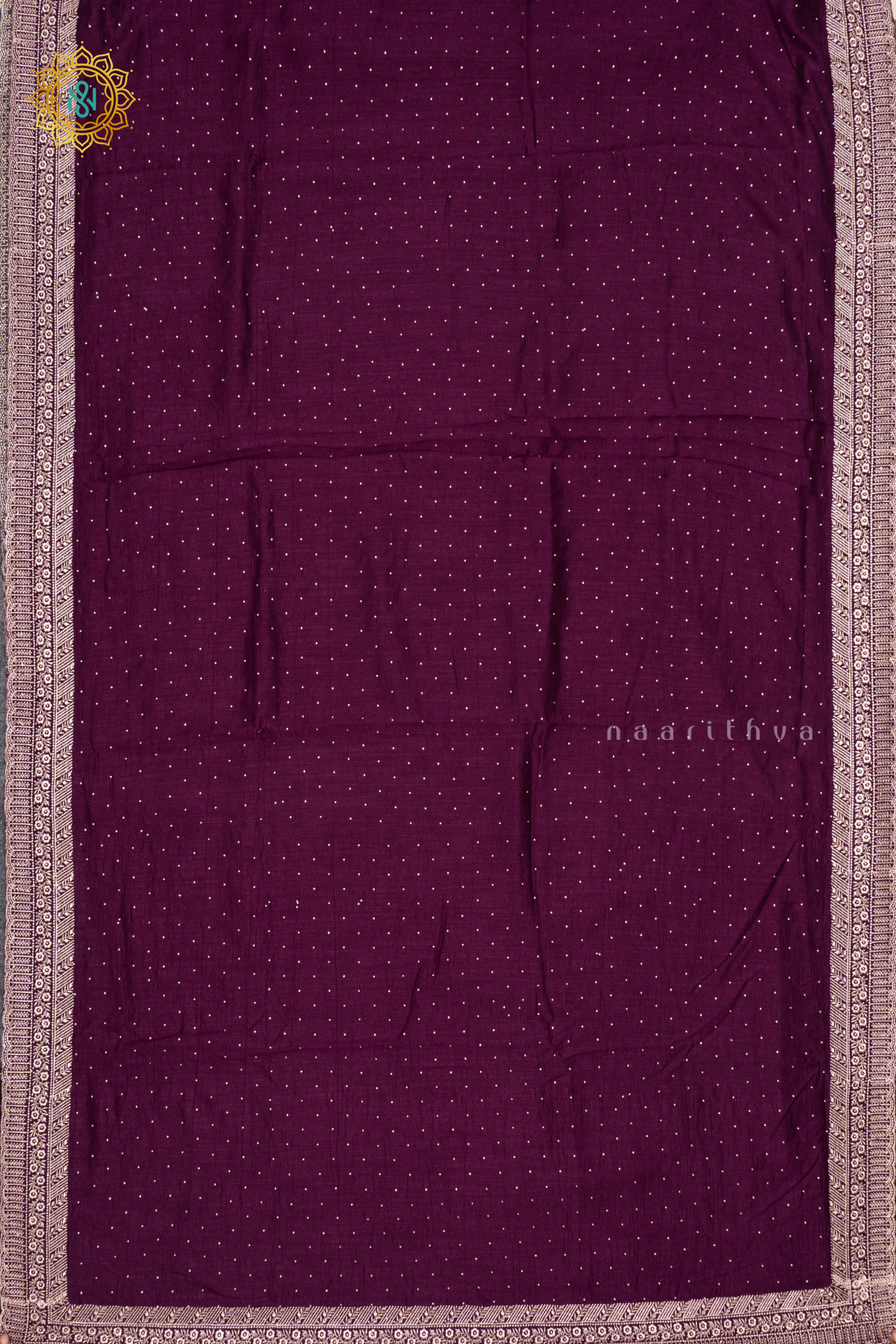 WINE WITH BOTTLE GREEN - PARTY WEAR TUSSAR GEORGETTE
