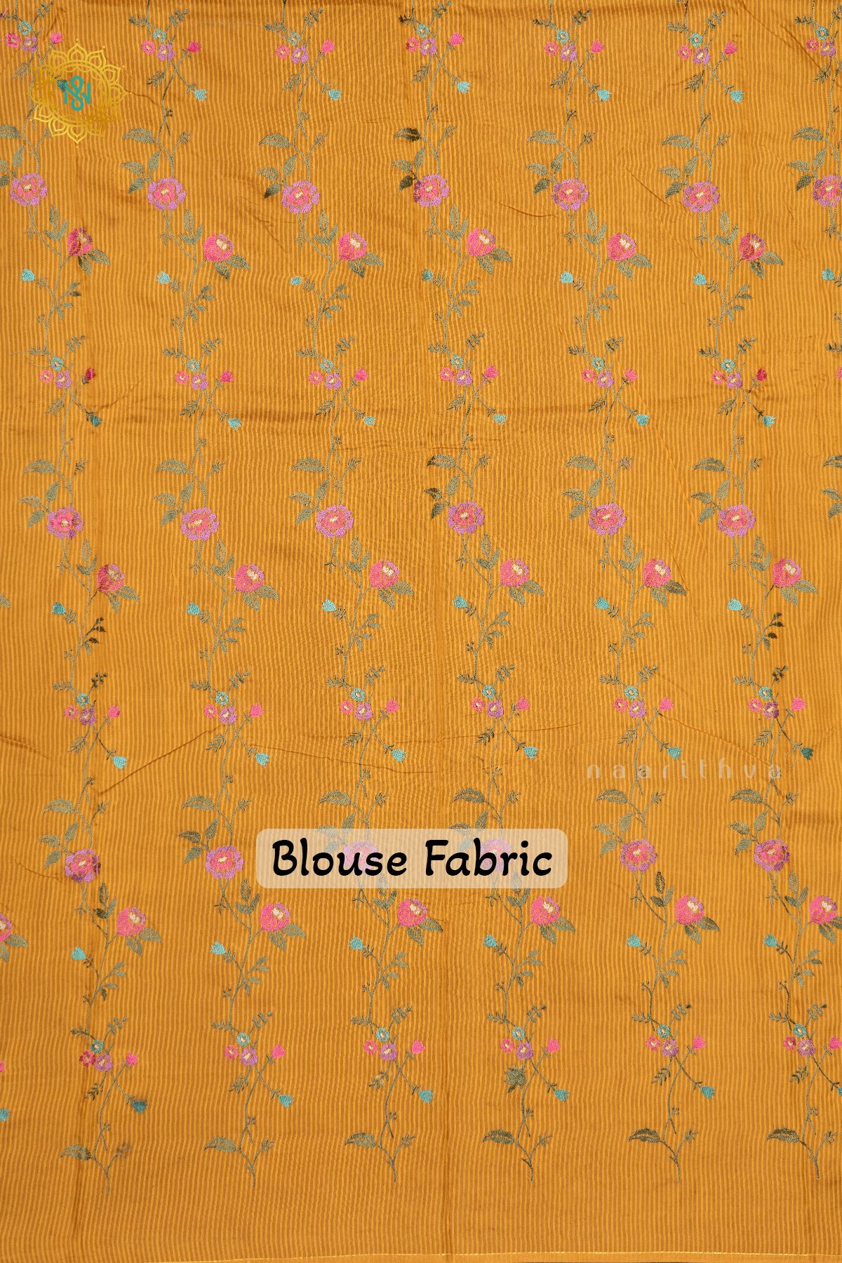 YELLOW - SEMI CREPE SILK WITH EMBROIDERY