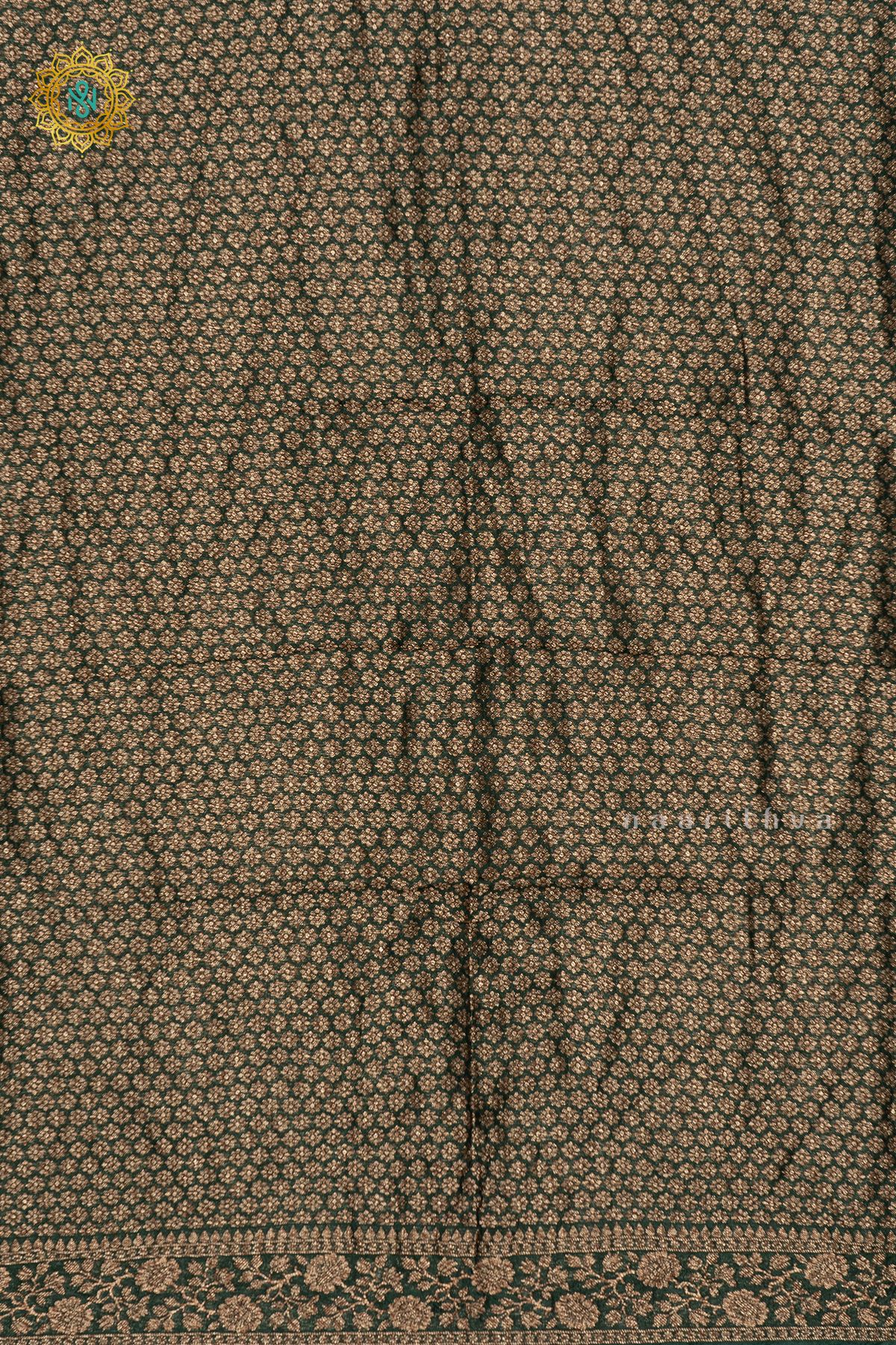 GREEN - SEMI TUSSAR WITH TIE & DYE