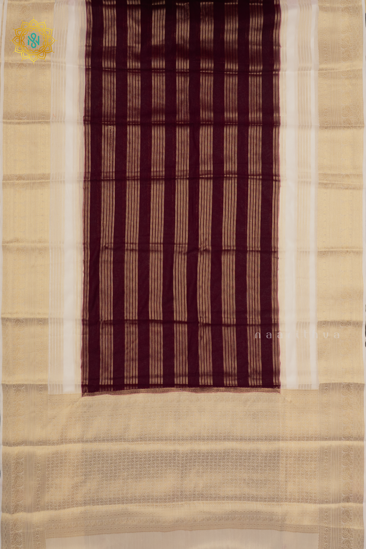 WINE WITH WHITE - SEMI CREPE GEORGETTE