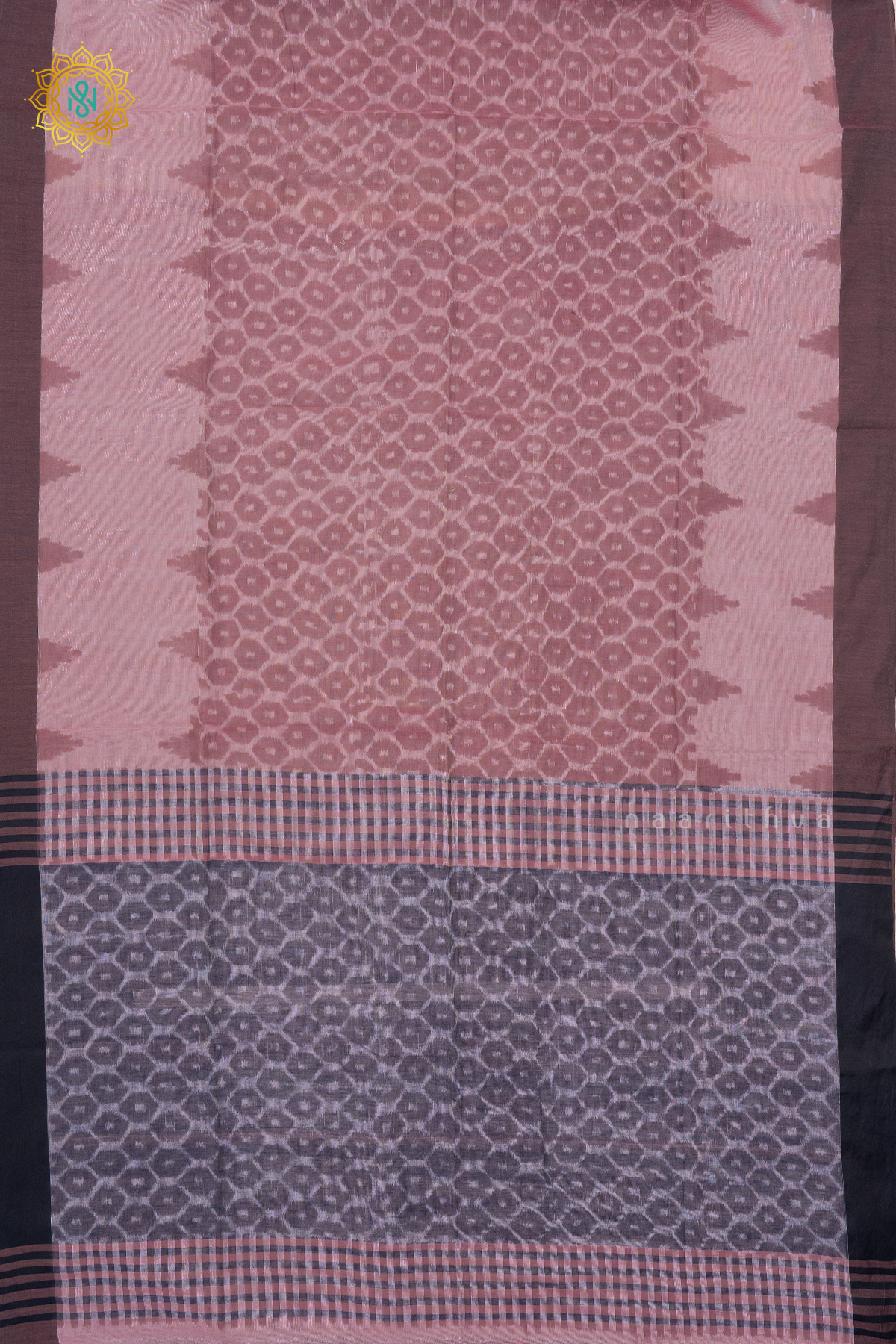 LIGHT PINK WITH BLACK - MUL COTTON