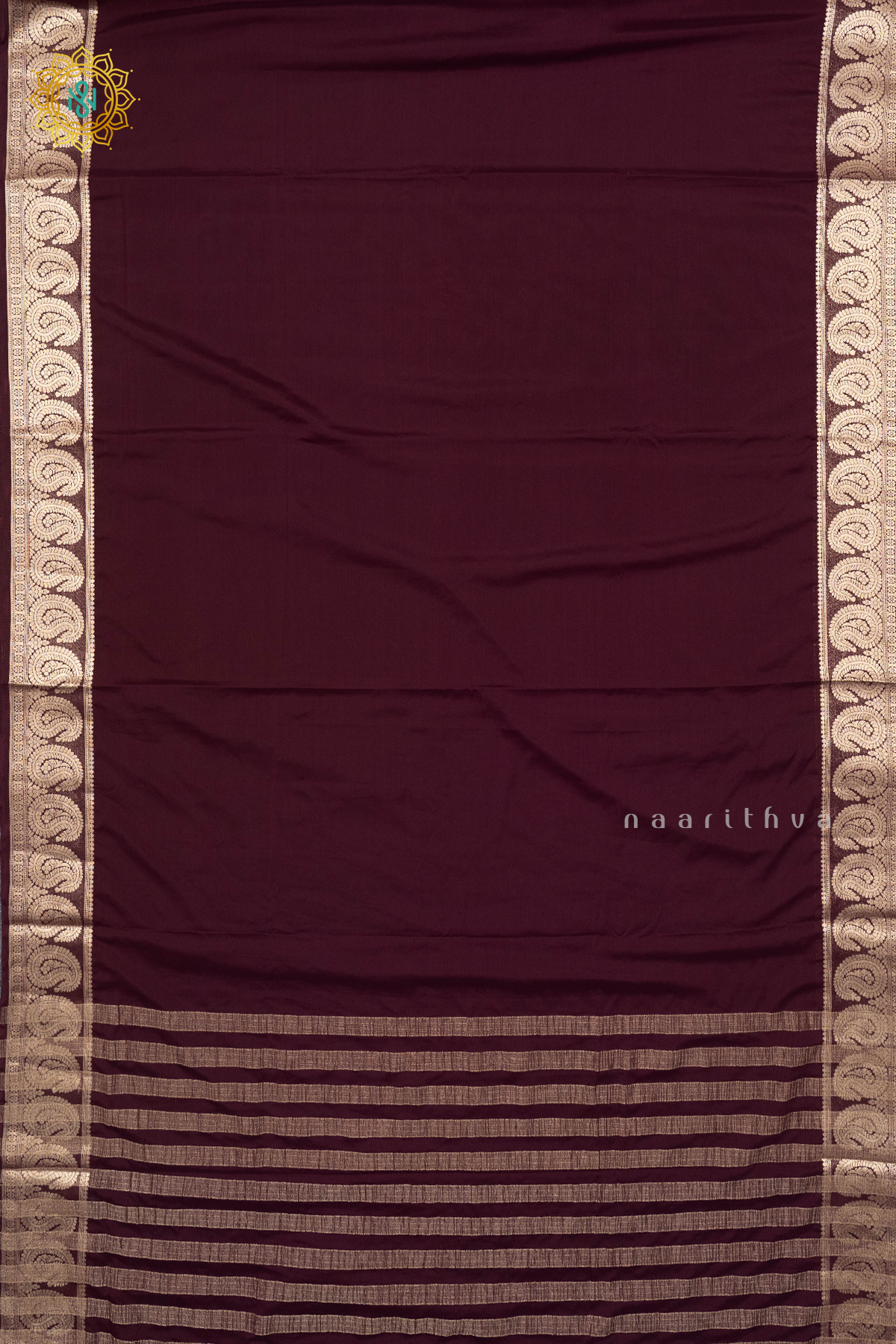 BROWN - SEMI MYSORE CREPE SILK