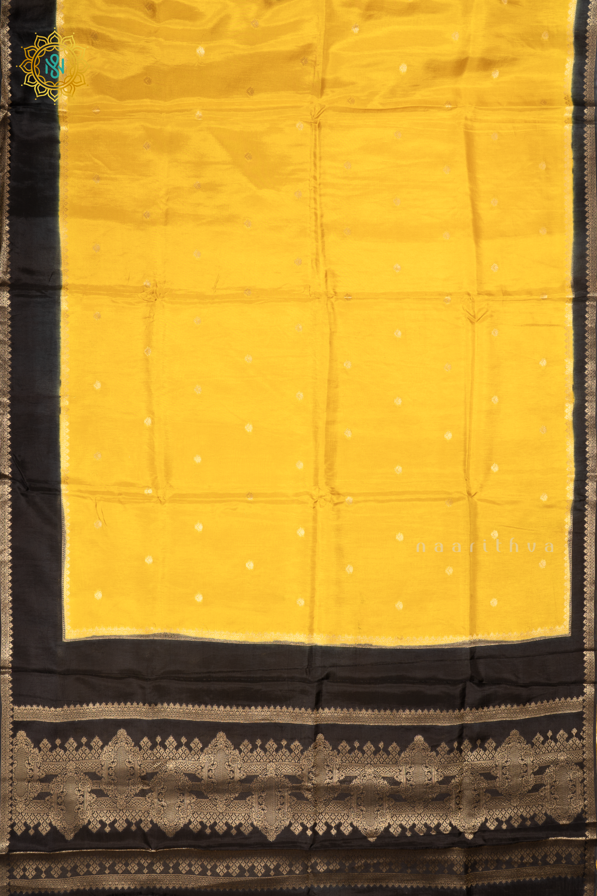 YELLOW WITH BLACK - DOLA SILK
