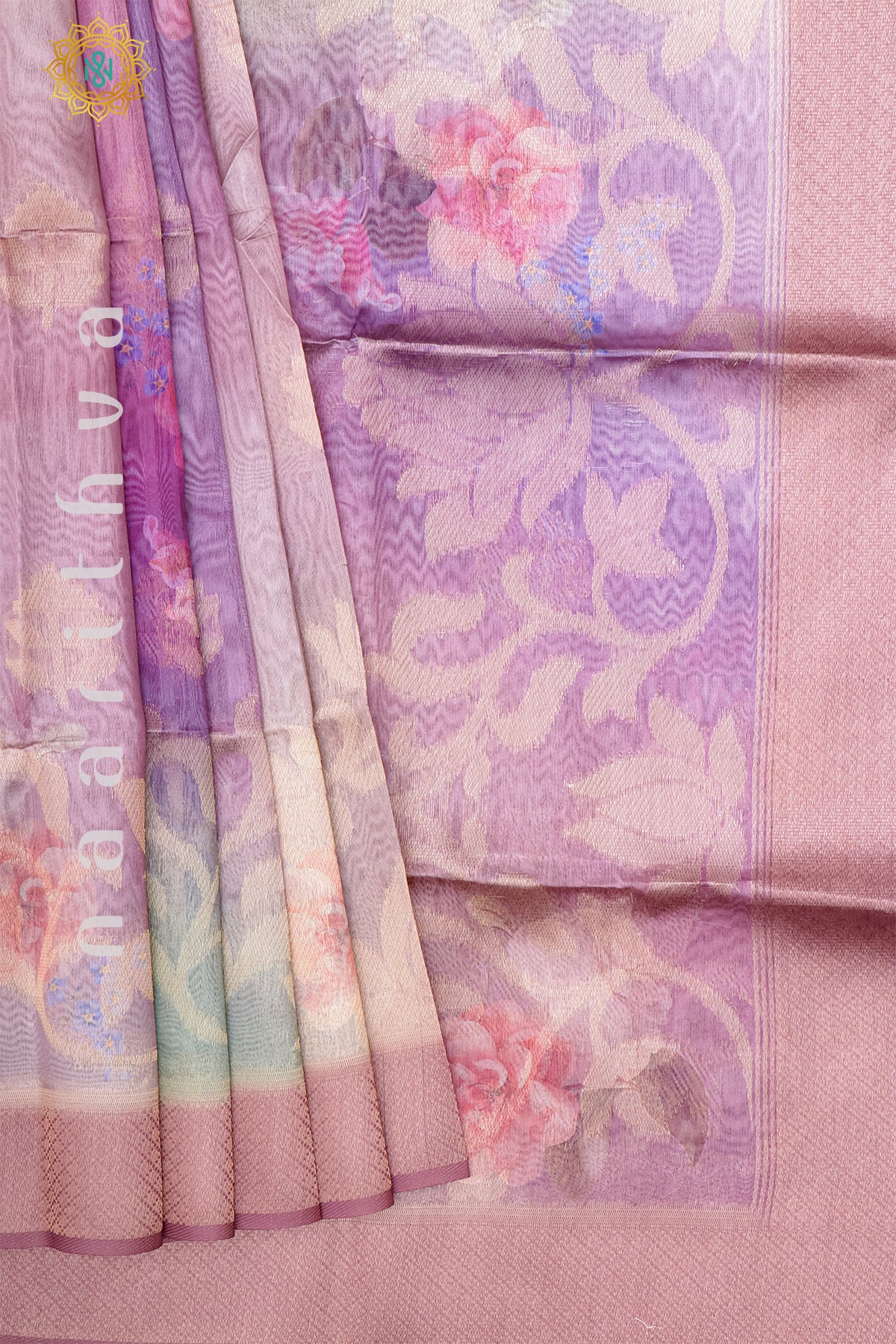DUAL SHADE OF LAVENDER - TISSUE SILK