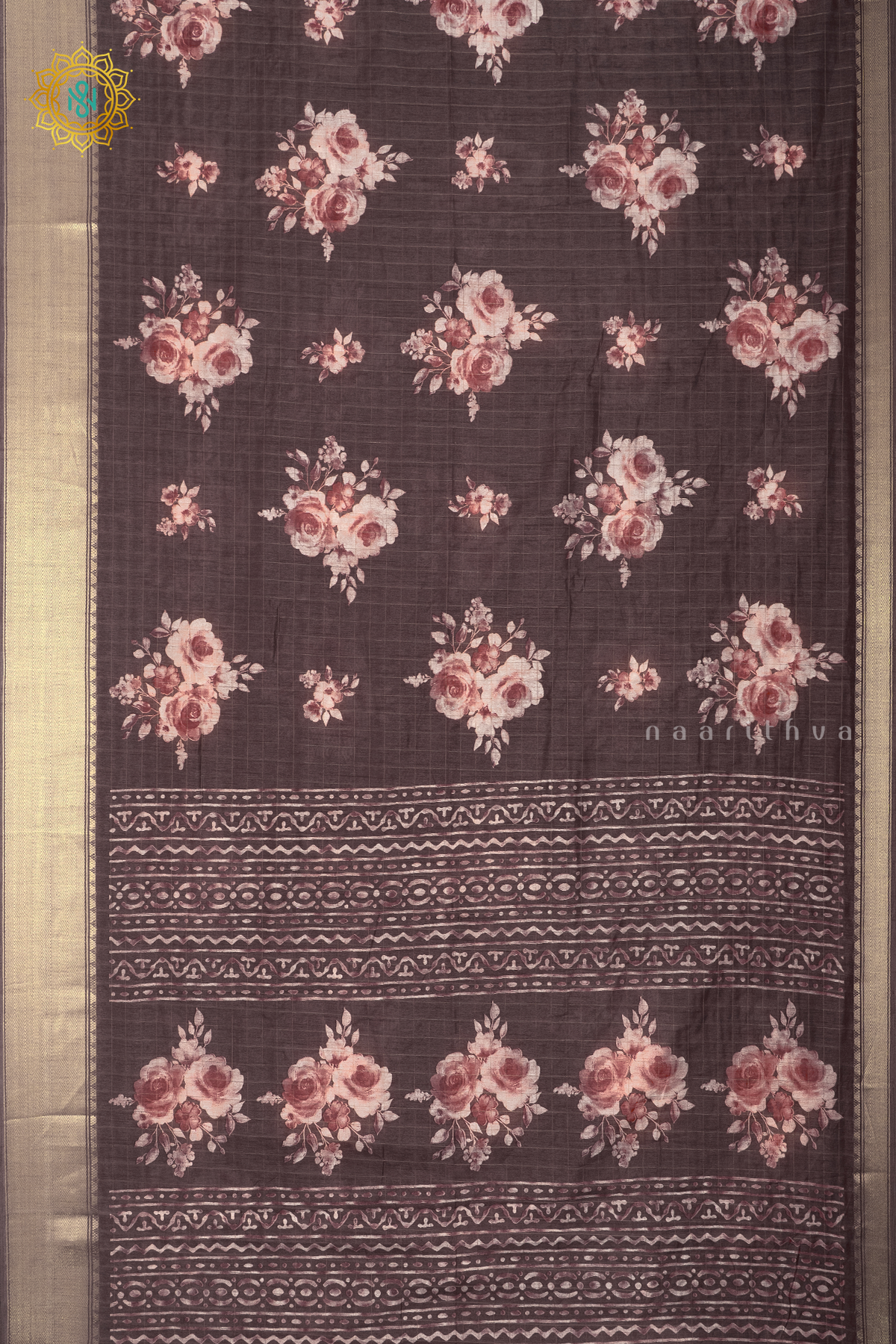 BROWN - MAGENTA - DOLA SILK