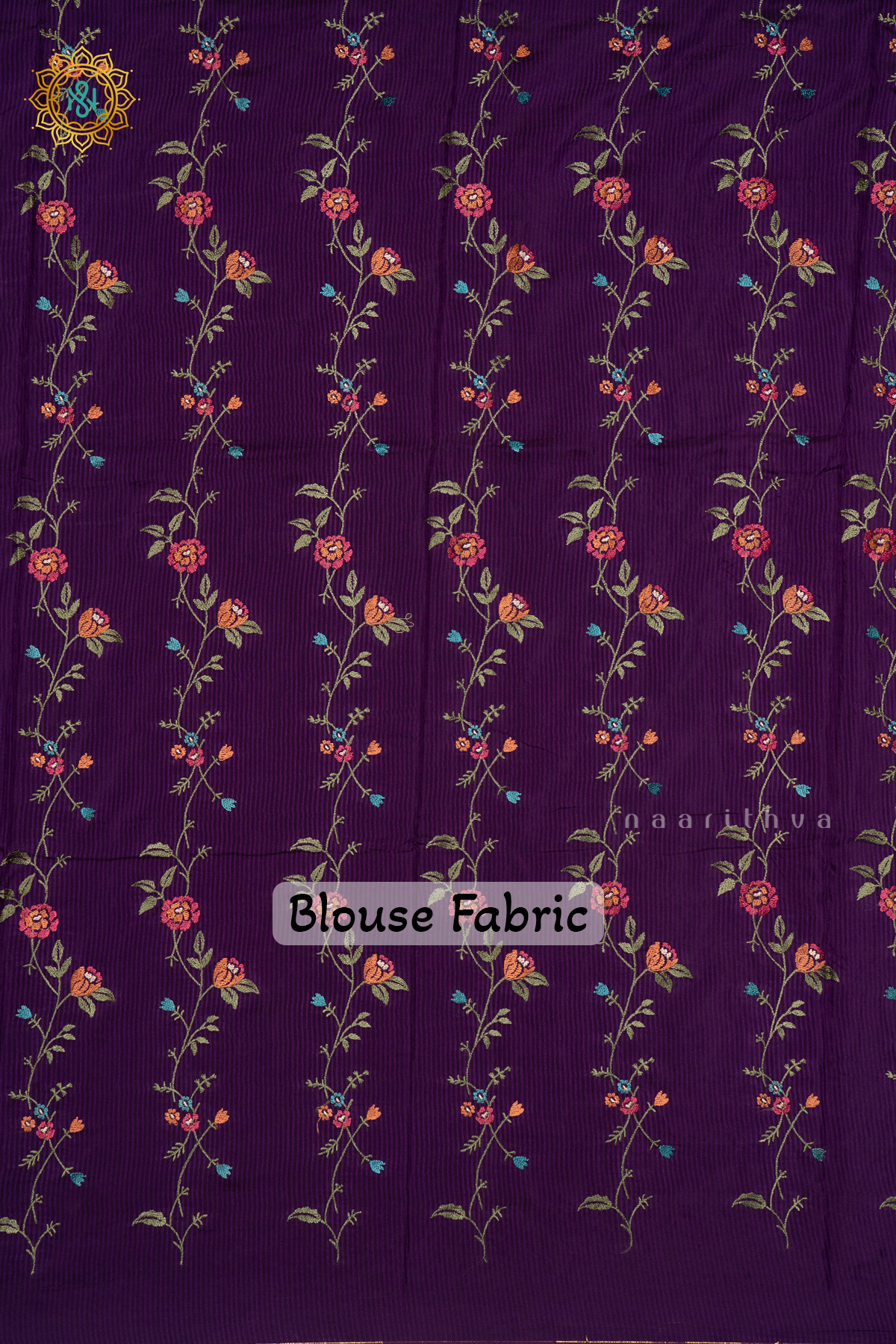 PURPLE - SEMI CREPE SILK WITH EMBROIDERY