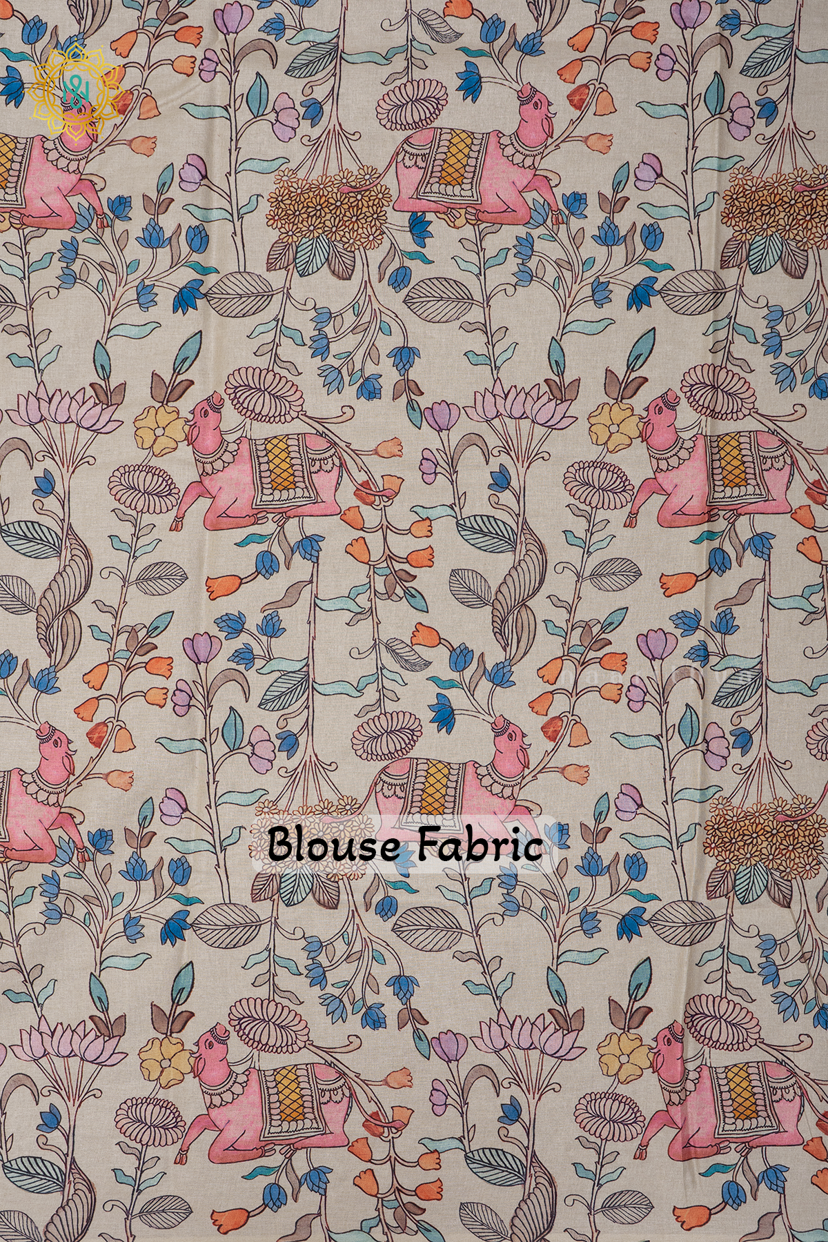 OFF WHITE - CHANDERI COTTON WITH APPLIQUE WORK