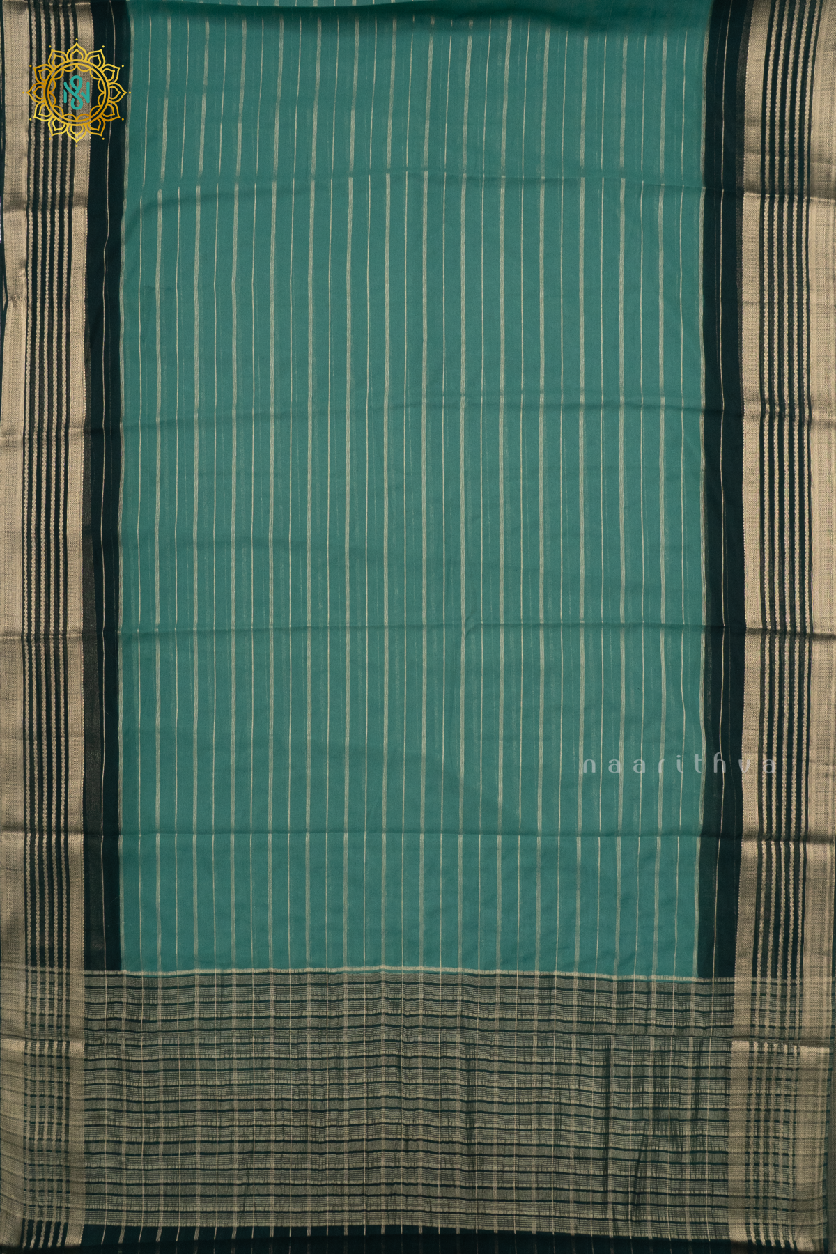 SAGE GREEN WITH BOTTLE GREEN - SEMI GEORGETTE