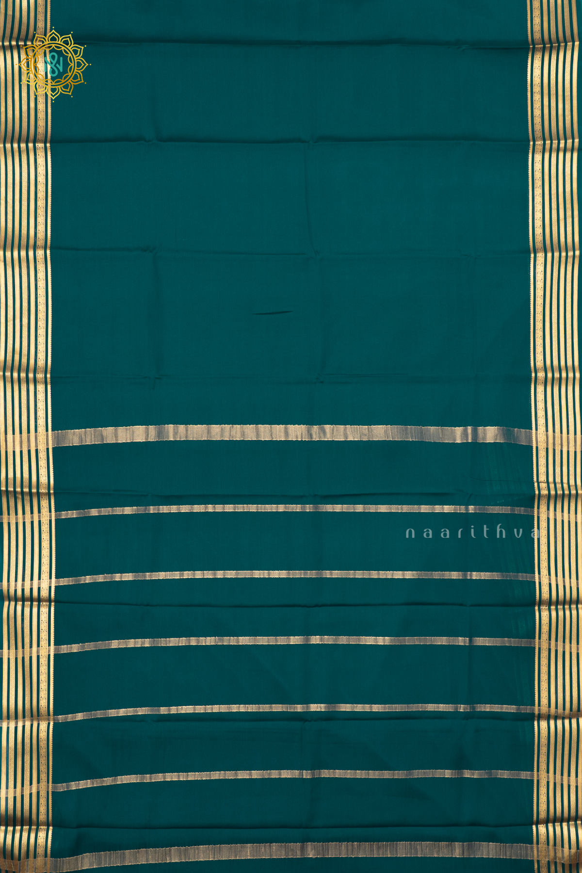 PEACOCK GREEN - PURE MYSORE CREPE SILK