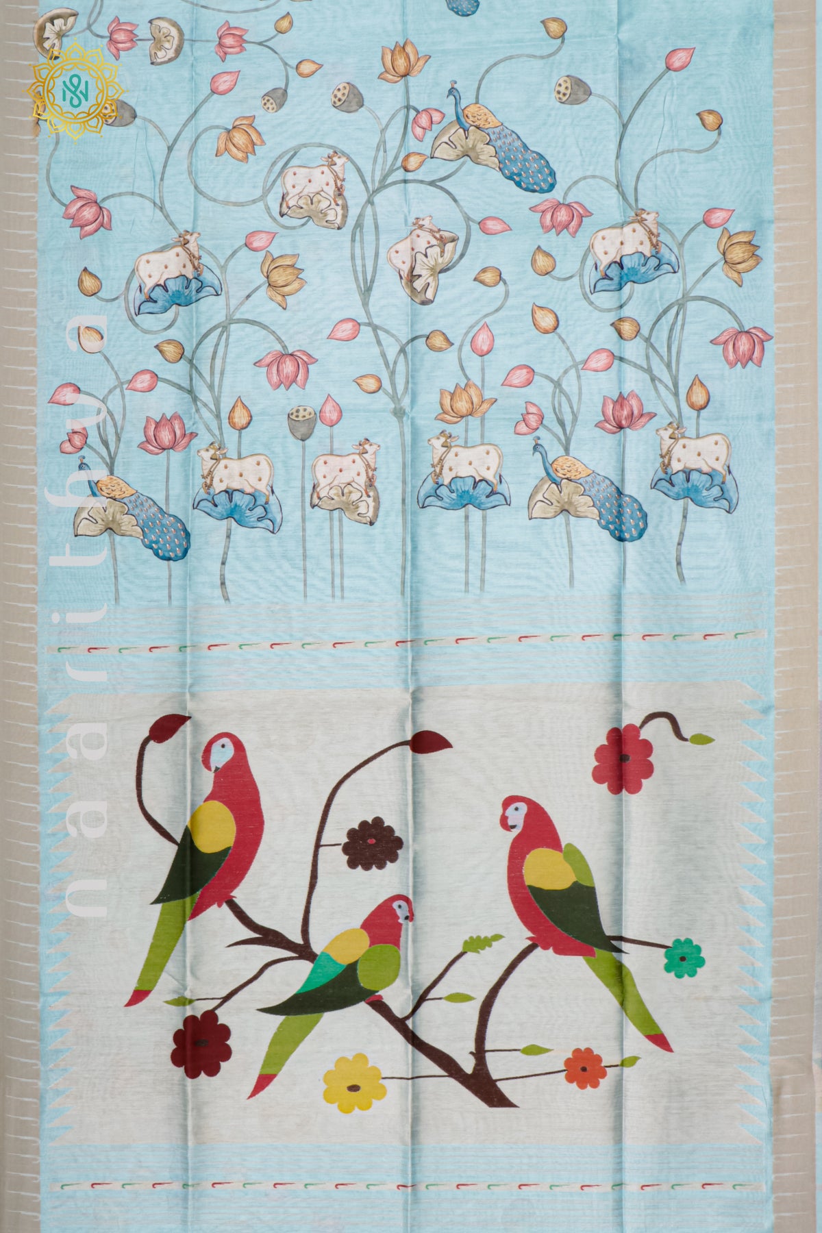 AQUA BLUE - SEMI TUSSAR