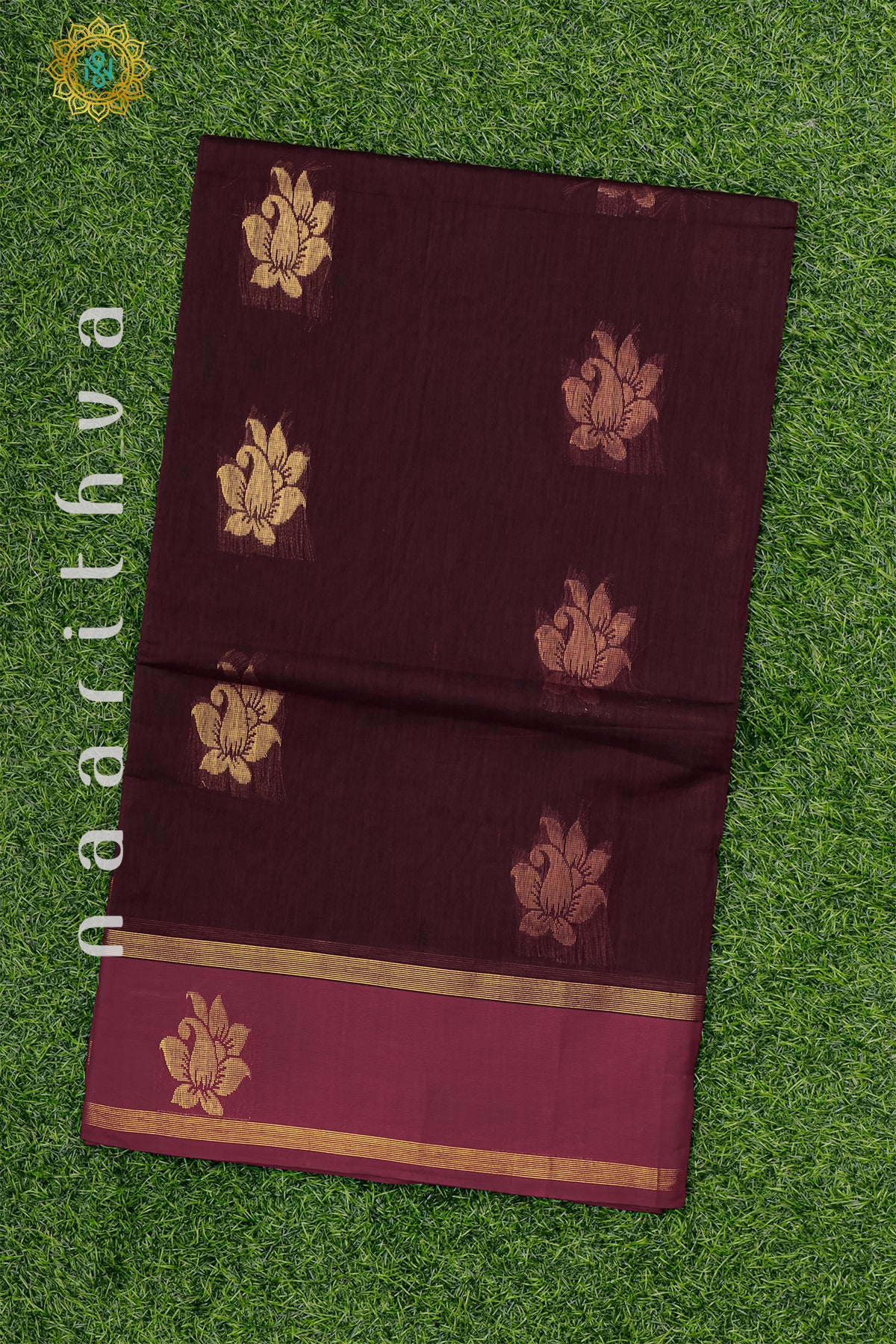 MAROON WITH PINK - SILK COTTON
