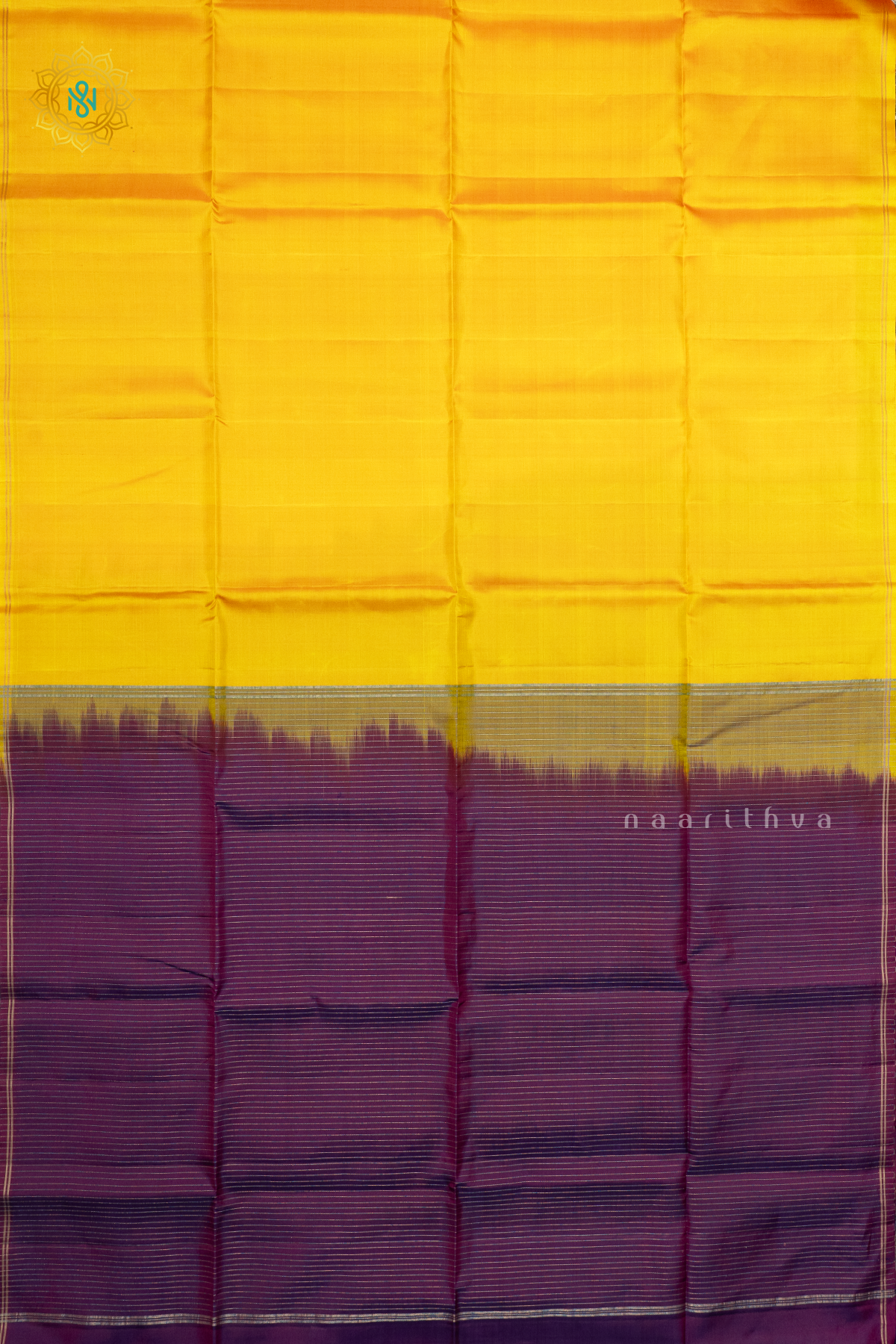 YELLOW WITH PURPLE - PURE KANJIAVARAM SOFT SILK