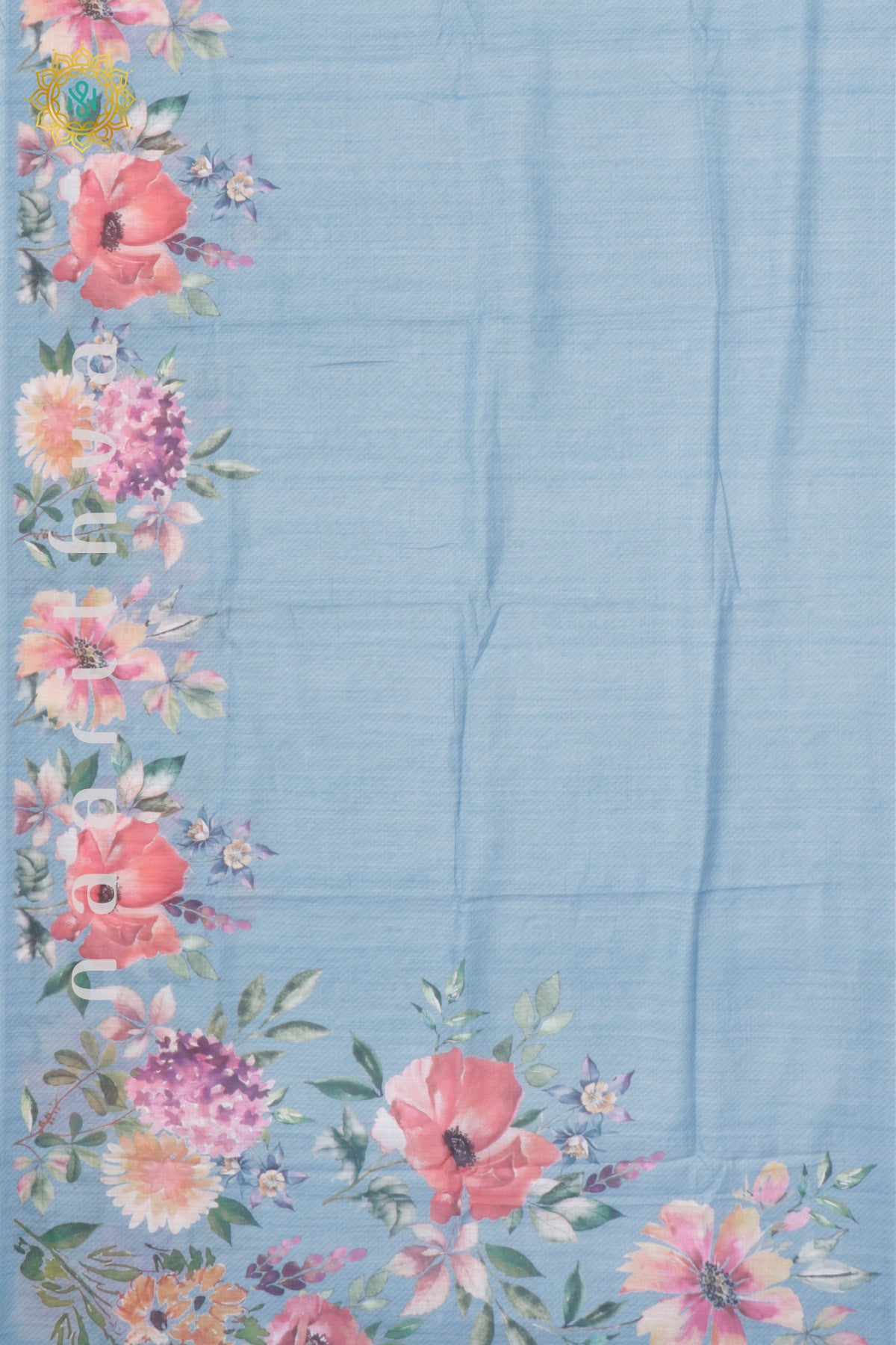 AQUA BLUE - LINEN BY COTTON