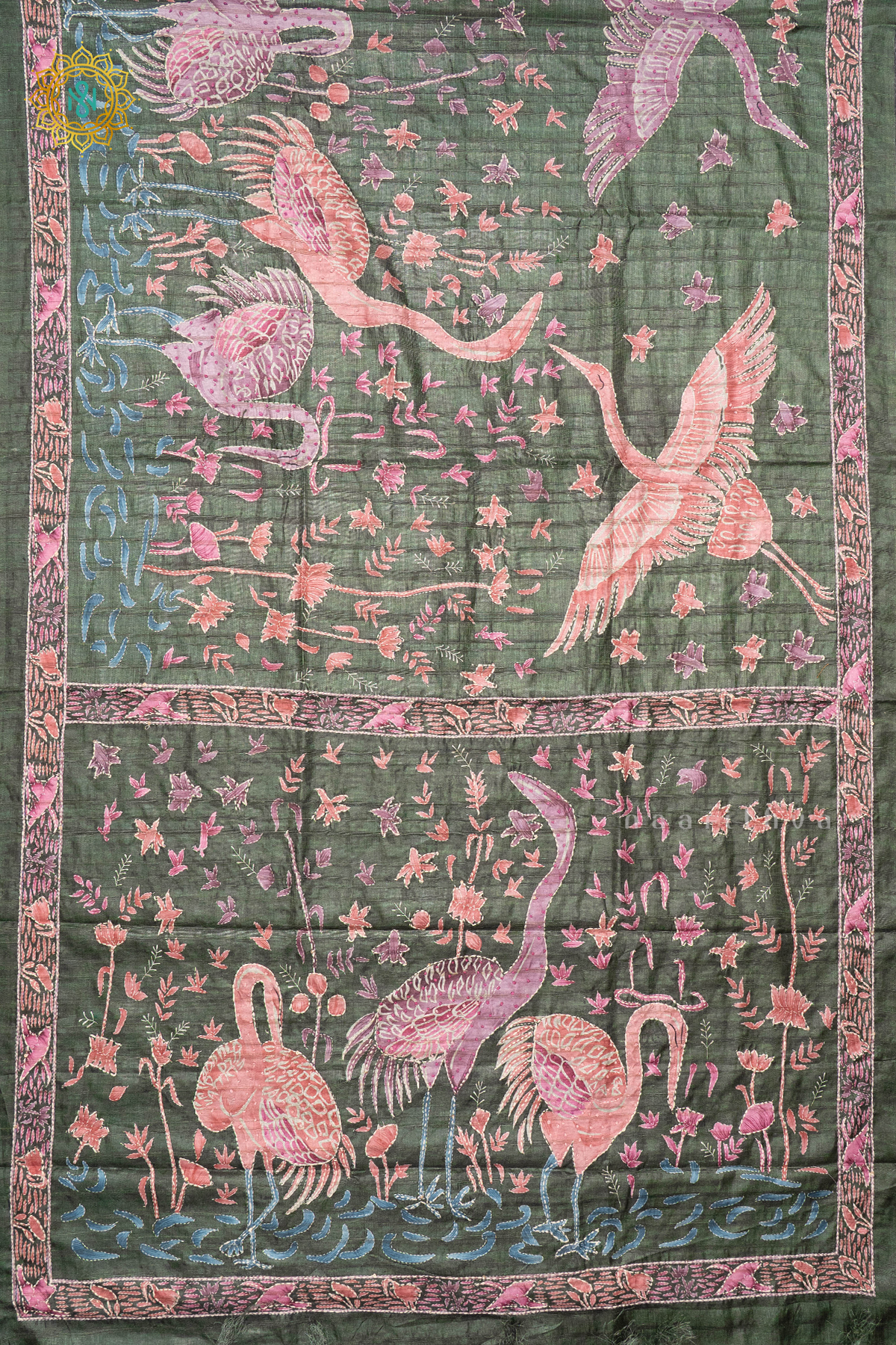 GREEN - KOTHA TUSSAR WITH KATHA WORK