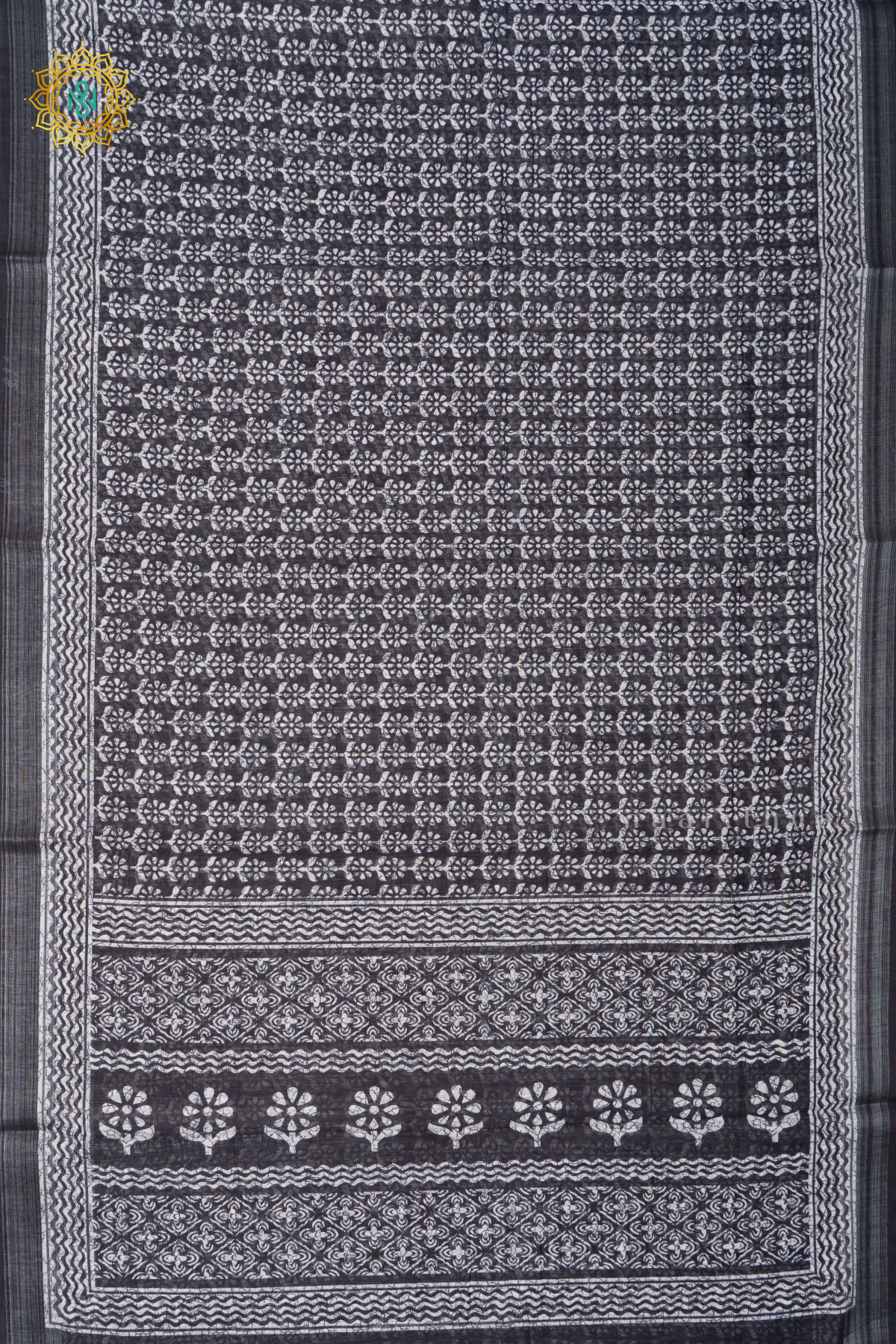 BLACK WITH WHITE - LINEN BY COTTON