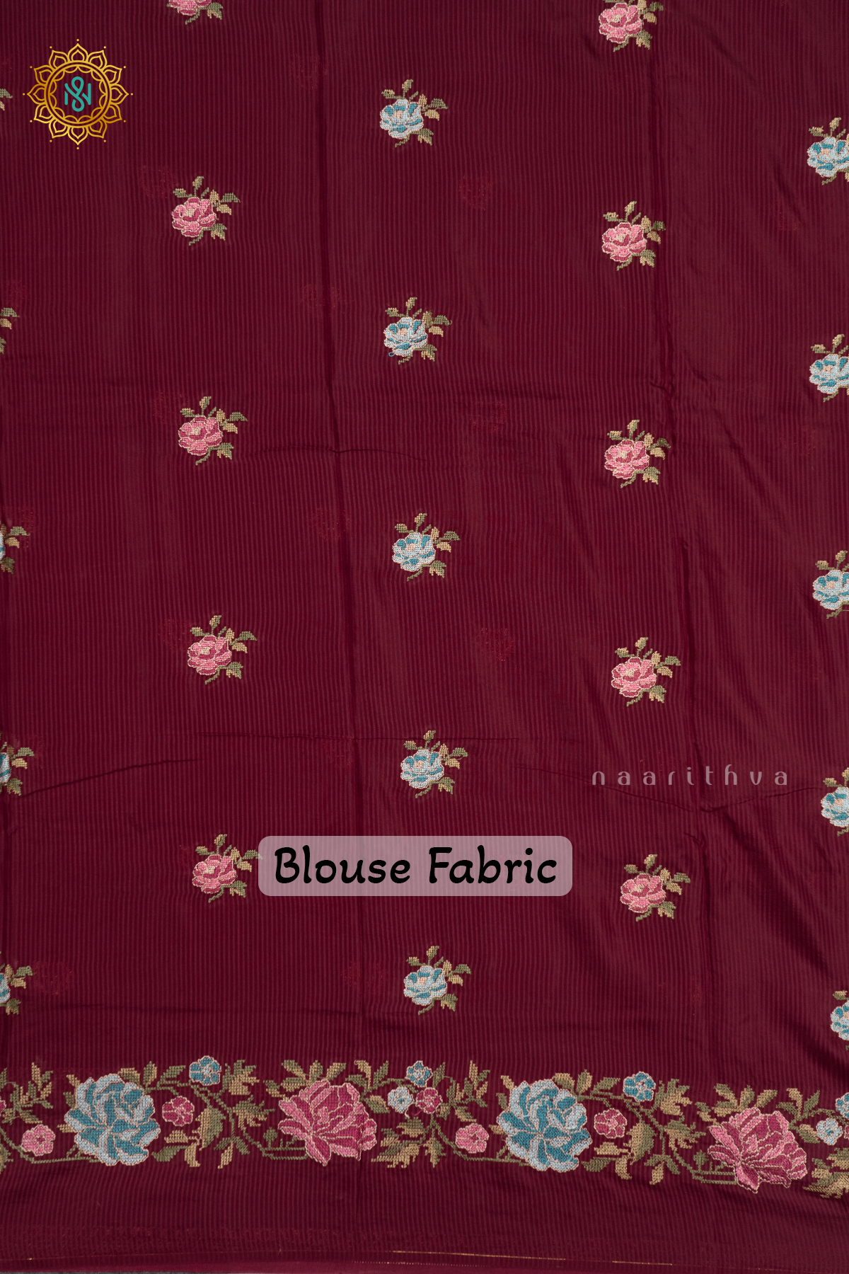 BROWN - SEMI CREPE SILK WITH EMBROIDERY